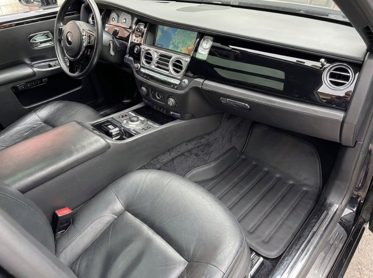 Tapis de voiture en cuir pour Rolls Royce Black Badge Ghost Série I (2010–2020) Noir