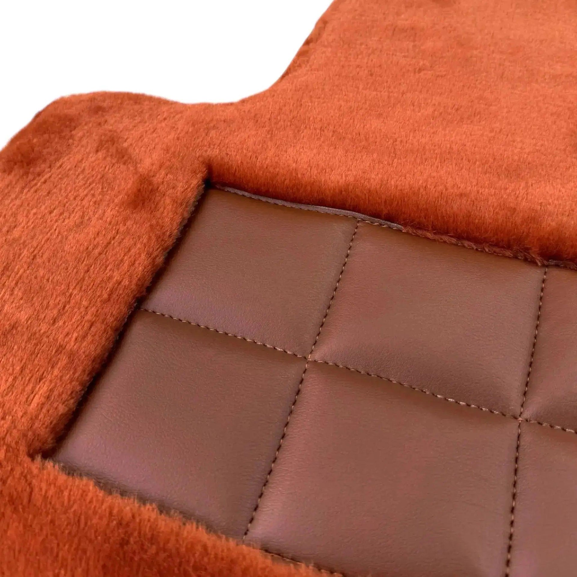 Ginger Color Sheepskin Floor Mats for Rolls-Royce Ghost Series II (2021-2024) - AutoWin