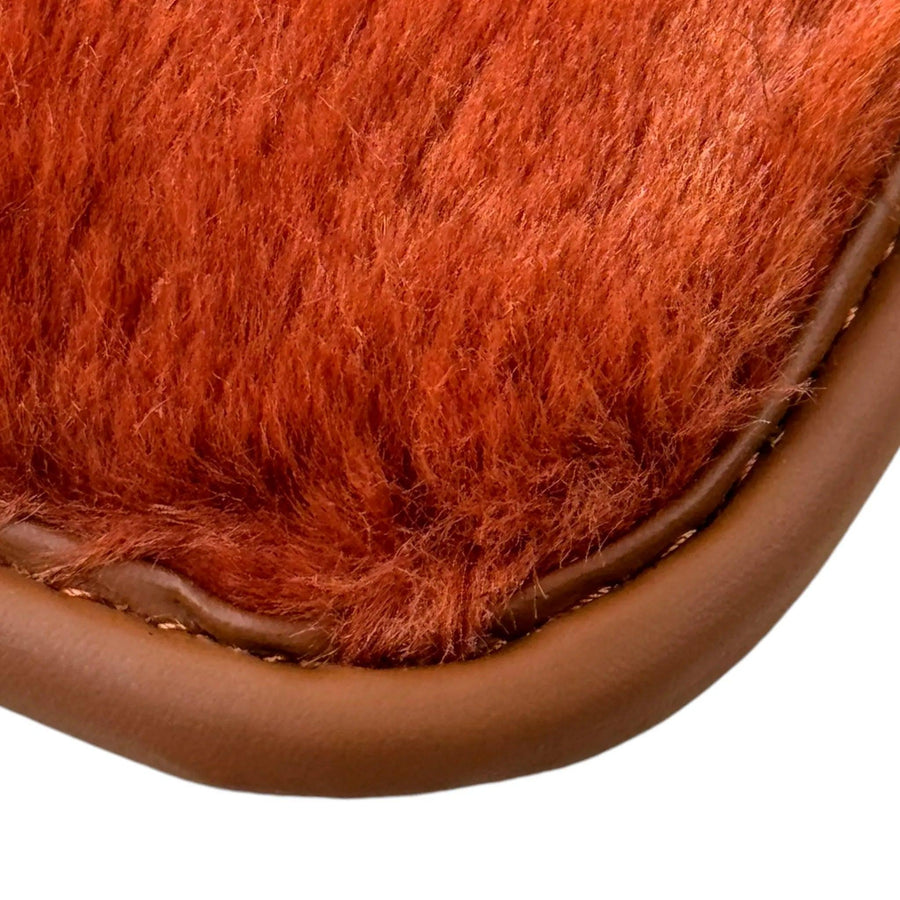 Ginger Color Sheepskin Floor Mats for Rolls-Royce Spectre (2023-2024) - AutoWin