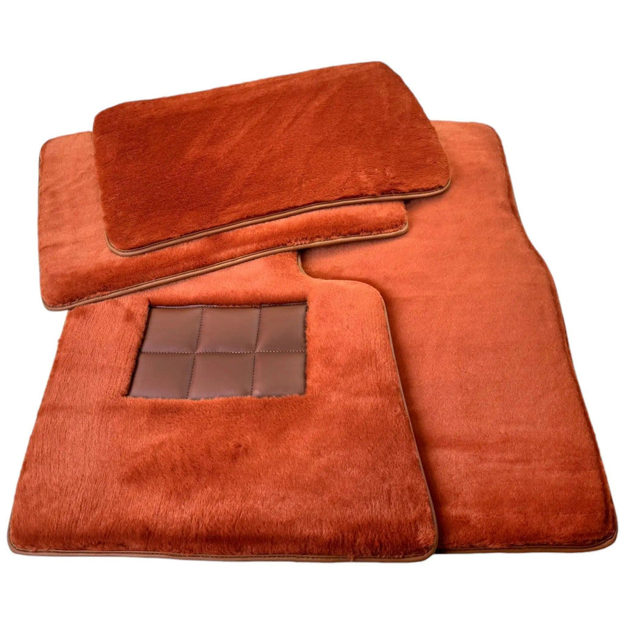 Ginger Color Sheepskin Floor Mats for Rolls-Royce Wraith (2013-2023) - AutoWin