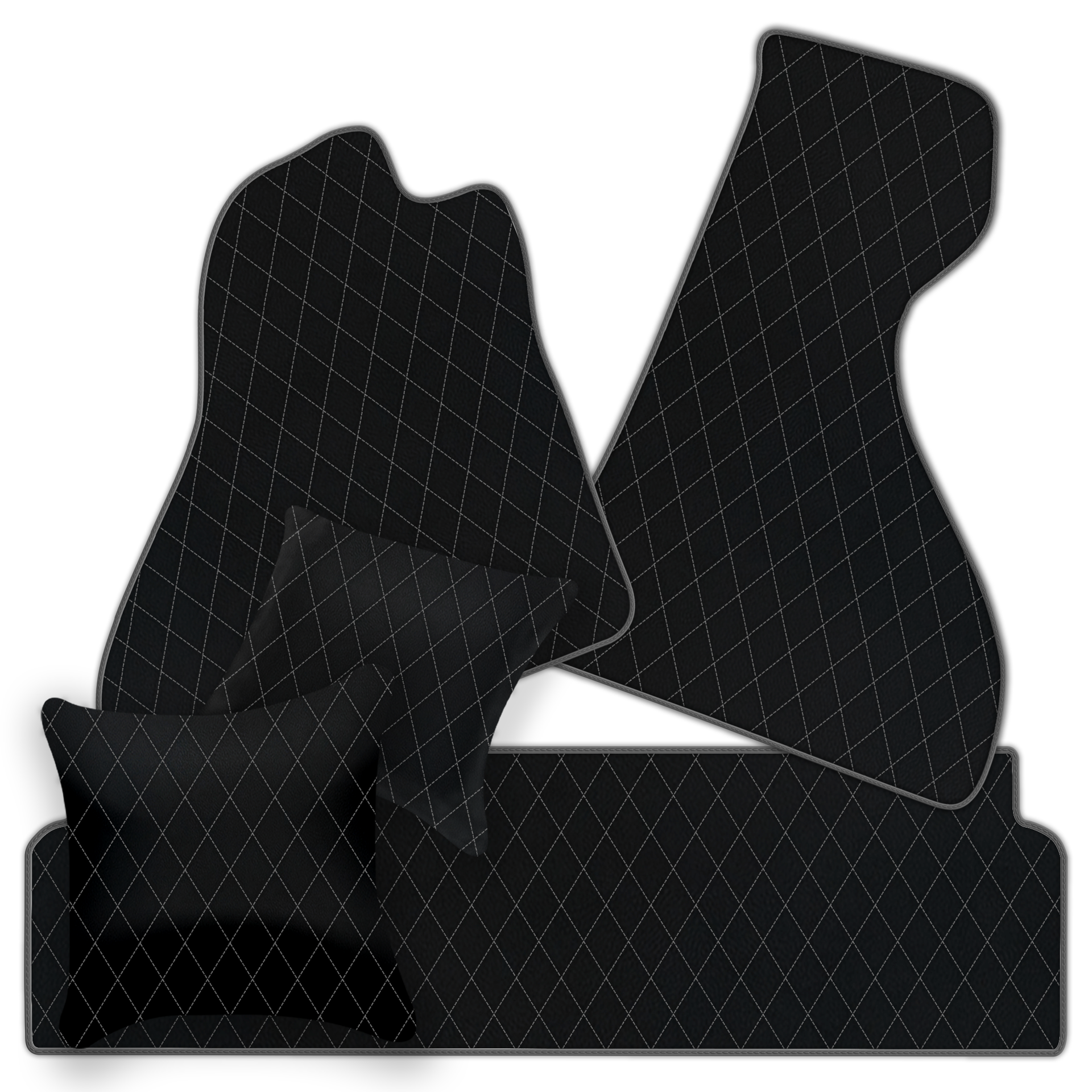 Premium Black Leather Floor Mats for Ferrari Mondial (1980-1993)