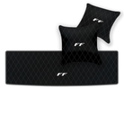 Luxury Black Leather Floor Mats for Ferrari Roma (2021-2024)