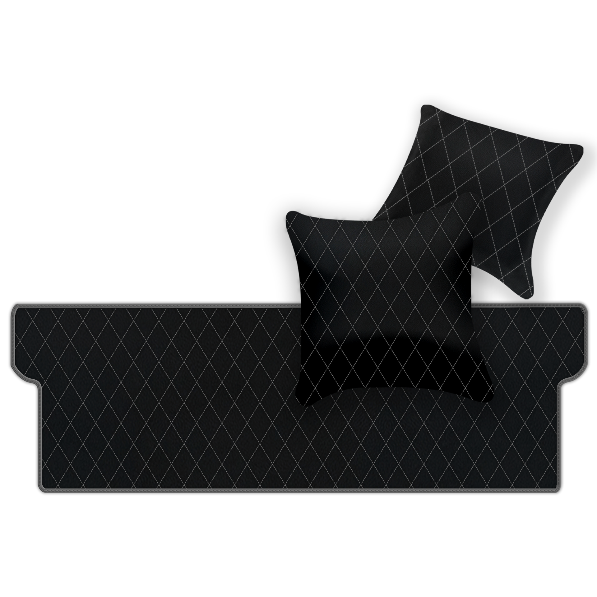 Premium Black Leather Floor Mats for Ferrari Testarossa (1984-1996)