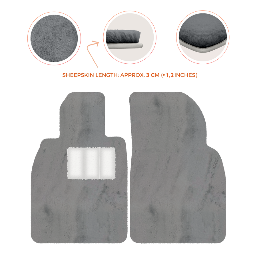 Premium Sheepskin Floor Mats for Porsche Cayenne (2018-2023)