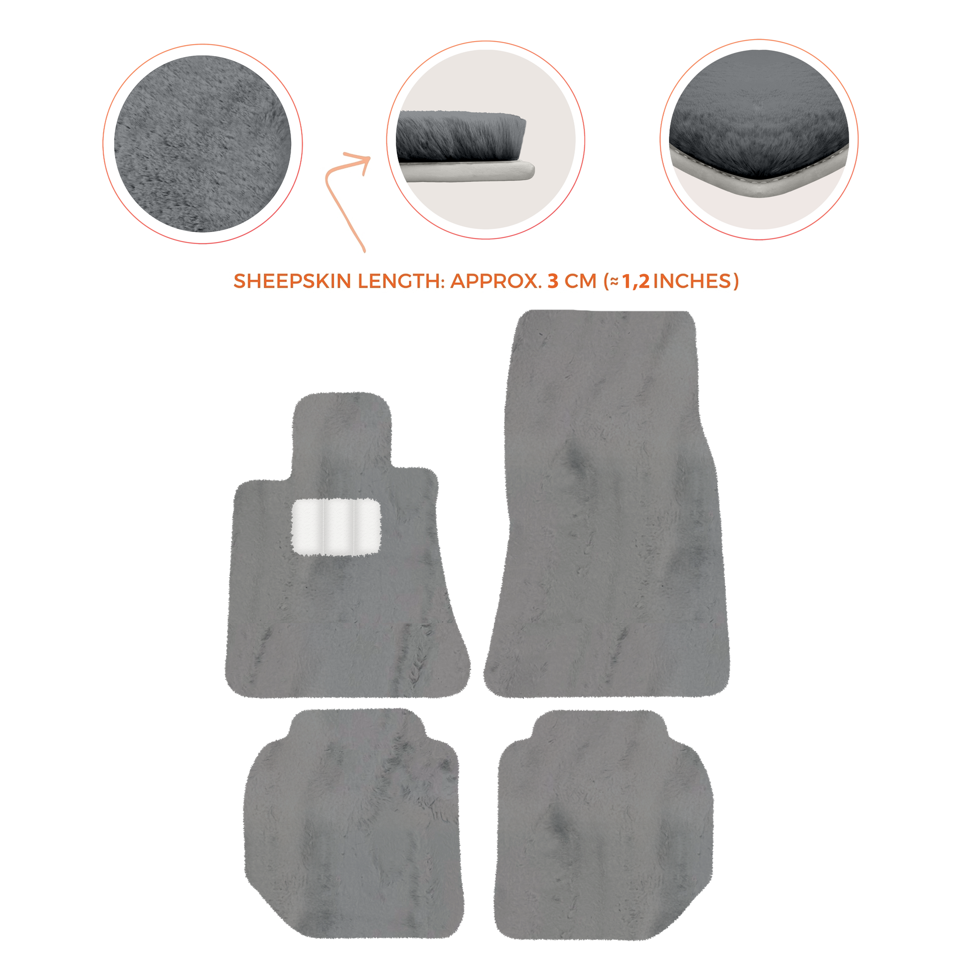 Premium Sheepskin Floor Mats for Bentley Continental GTC (2011-2018)