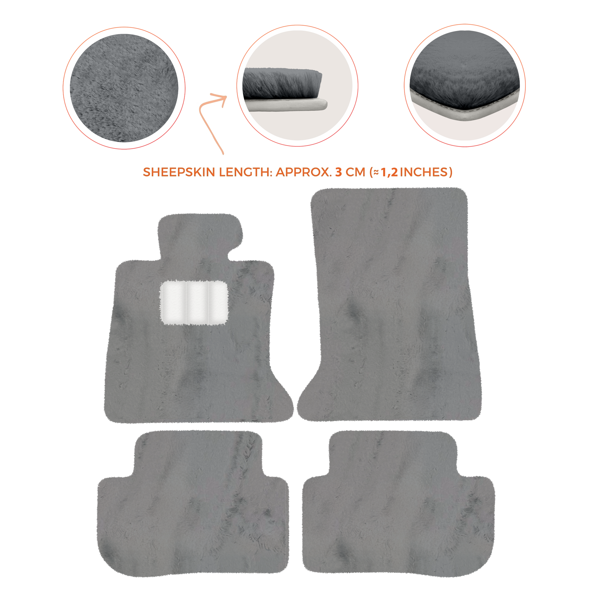 Premium Sheepskin Floor Mats for Rolls-Royce RR2 Dawn (2015-2023)