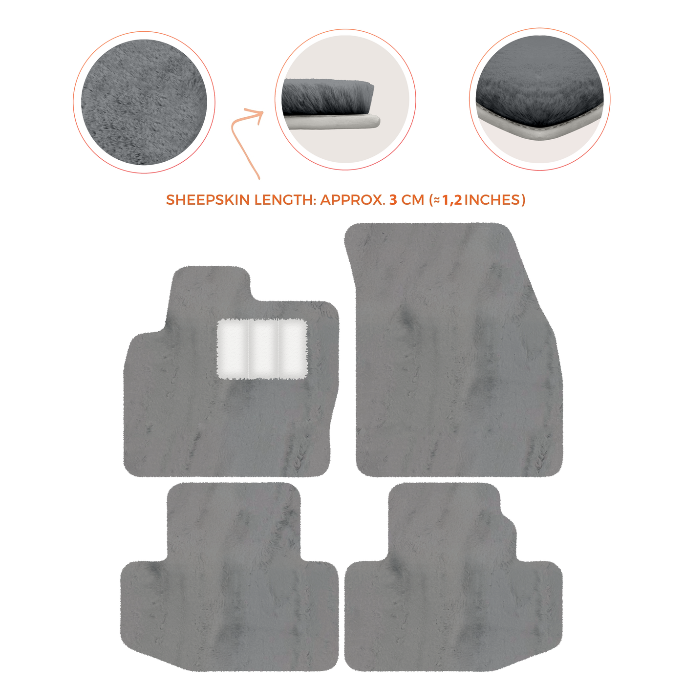 Luxury Sheepskin Floor Mats for Range Rover Sport L460 (2022-2024)