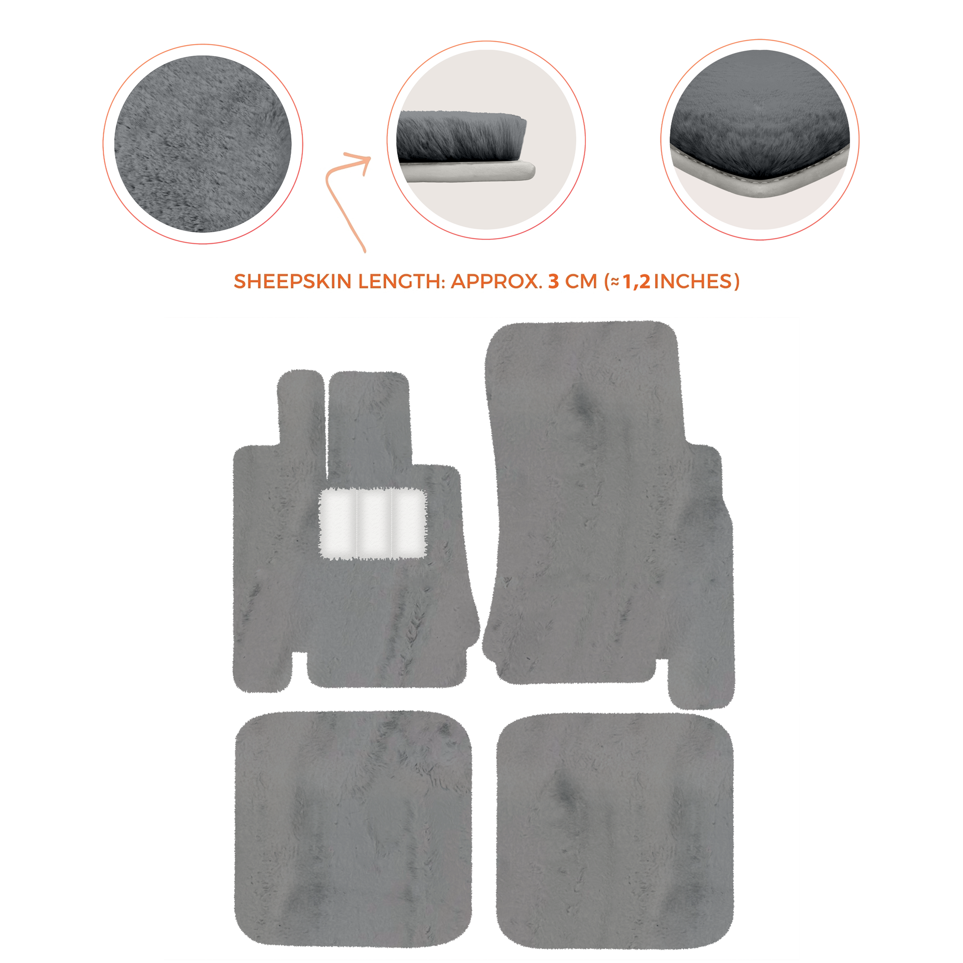 Premium Luxurious Sheepskin Floor Mats for Bentley Arnage (1998-2009)