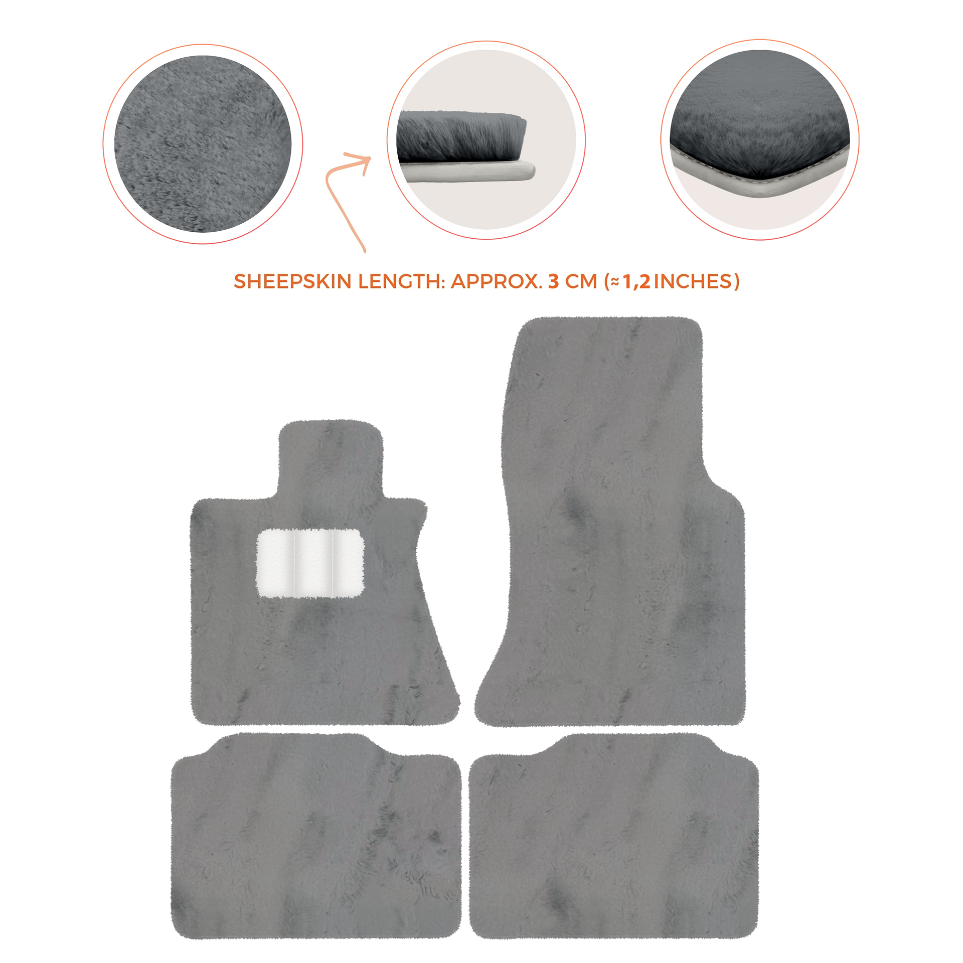 Premium Sheepskin Floor Mats for Rolls-Royce Phantom Sedan (2003-2016)