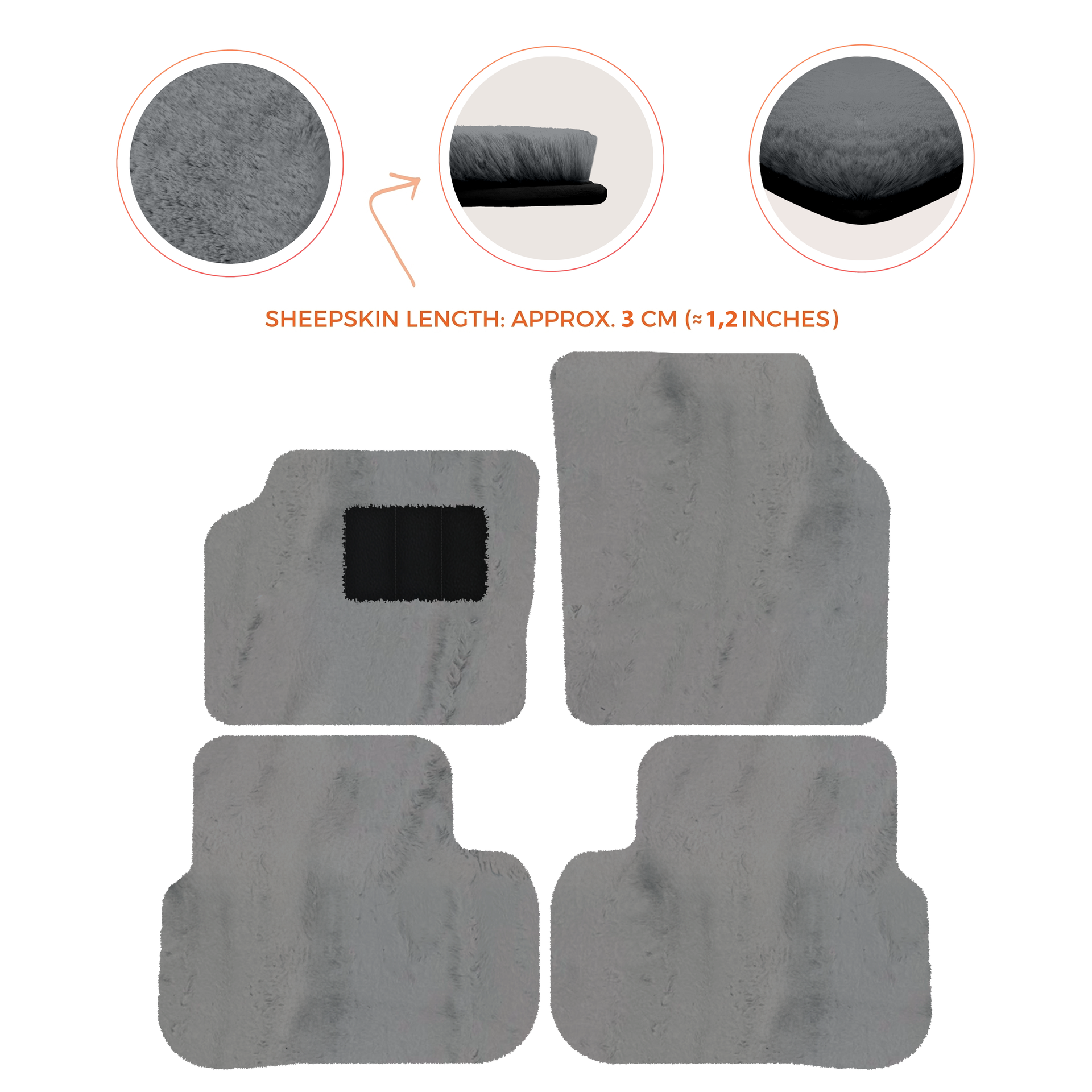 Luxury Sheepskin Floor Mats for Aston Martin V8 Coupe (1996-2000)