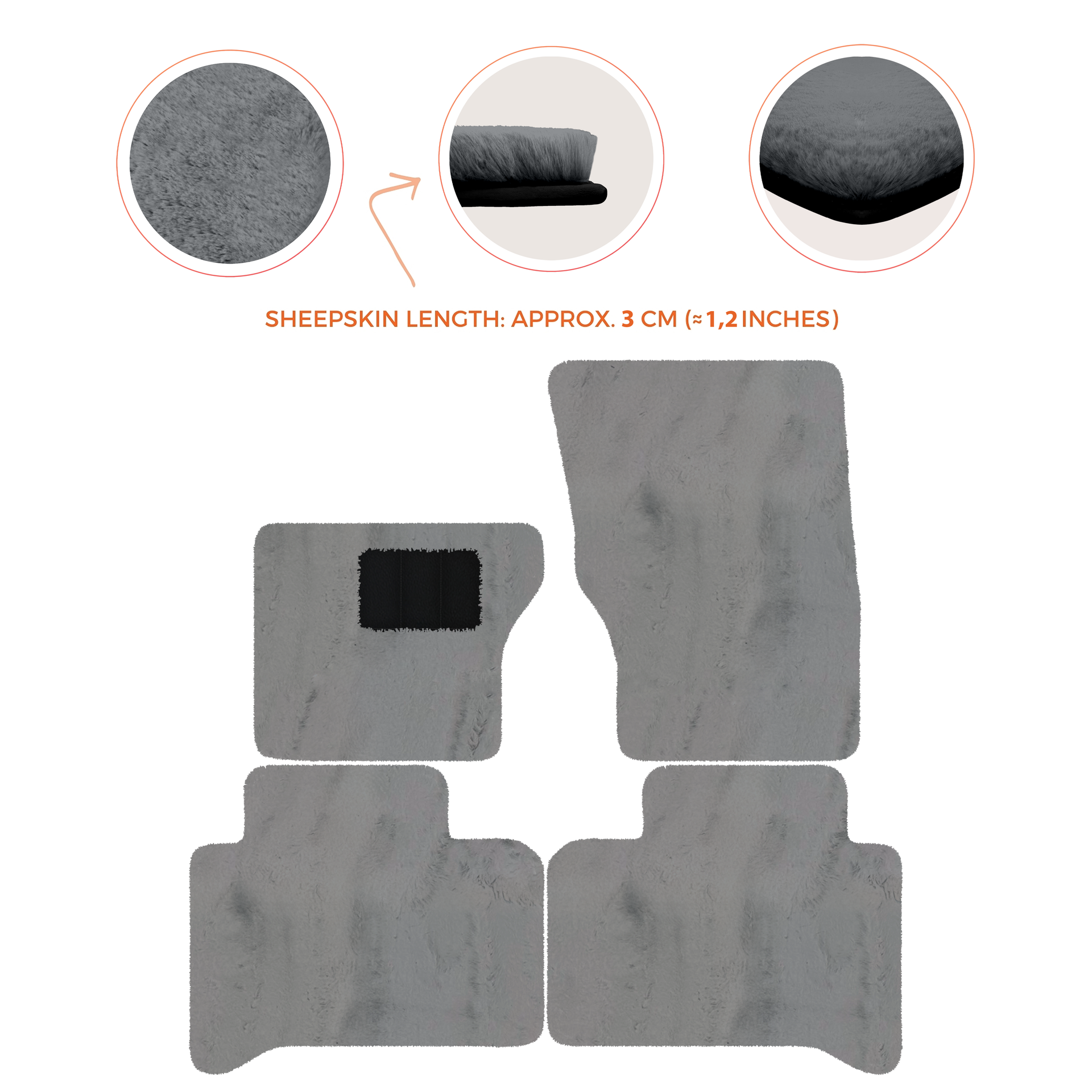 Luxurious Premium Sheepskin Floor Mats for Range Rover (2012-2022)