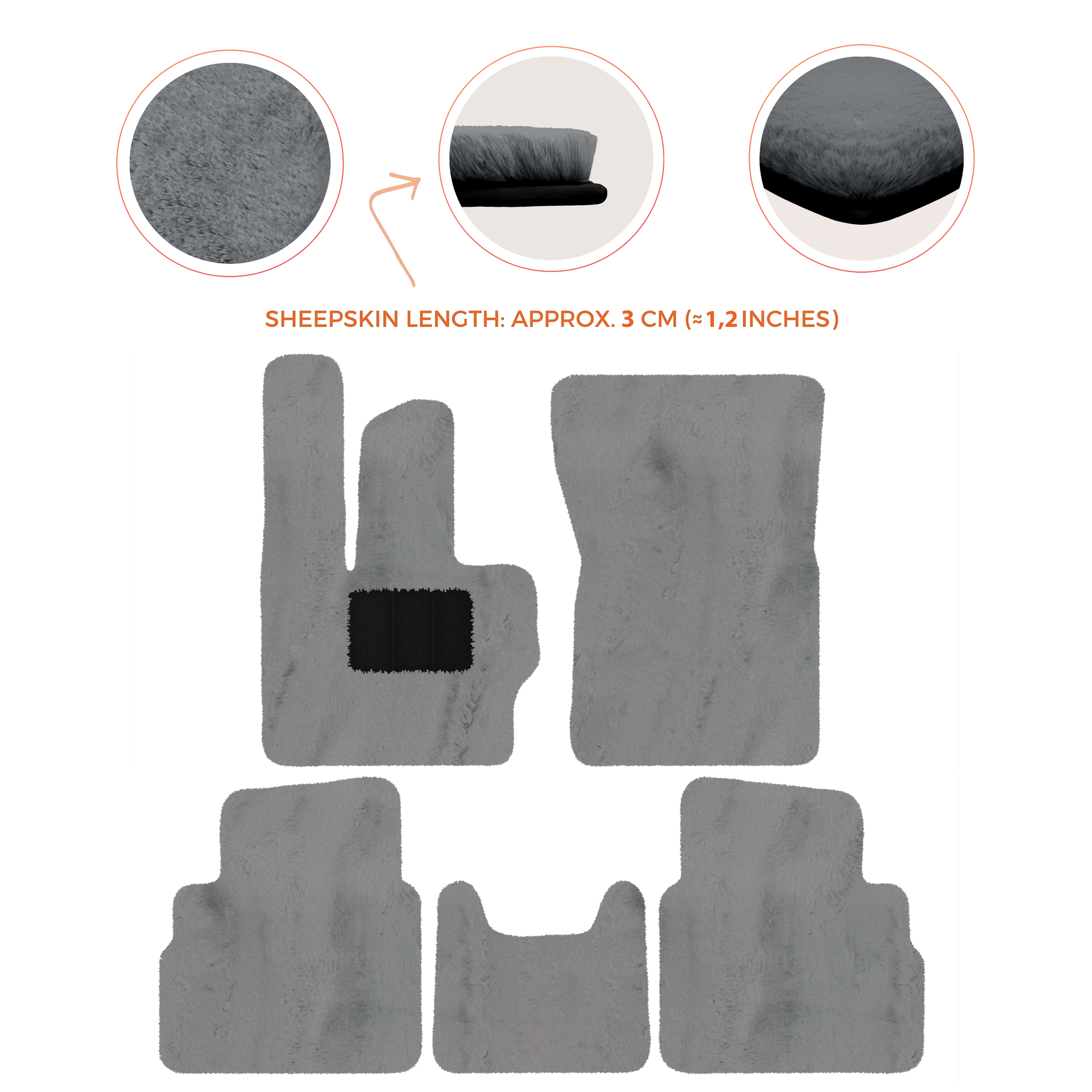 Premium Sheepskin Floor Mats for Mercedes-Benz G-Class W463 2008-2018