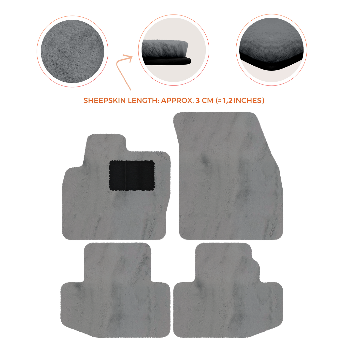 Luxury Sheepskin Floor Mats for Range Rover Sport L460 (2022-2024)