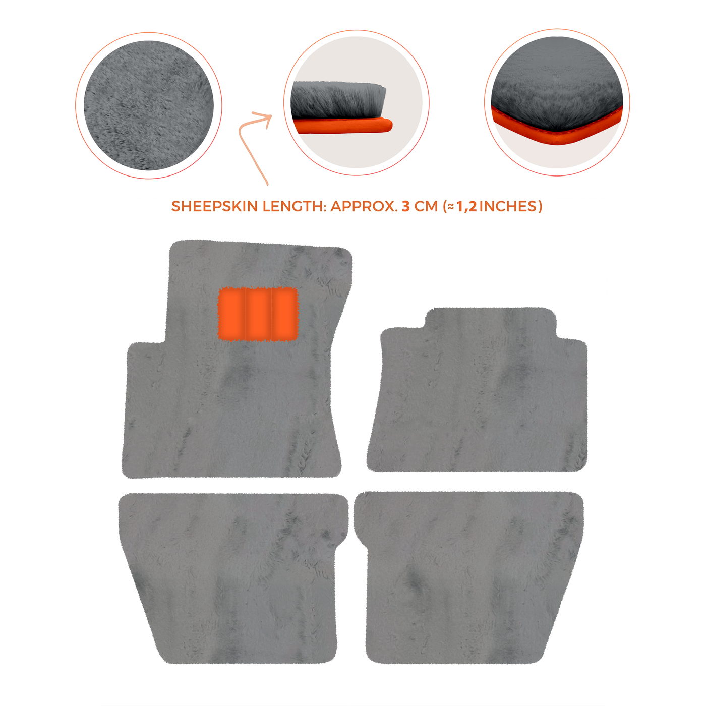 Premium Sheepskin Floor Mats for Bentley Flying Spur (2019-2023)