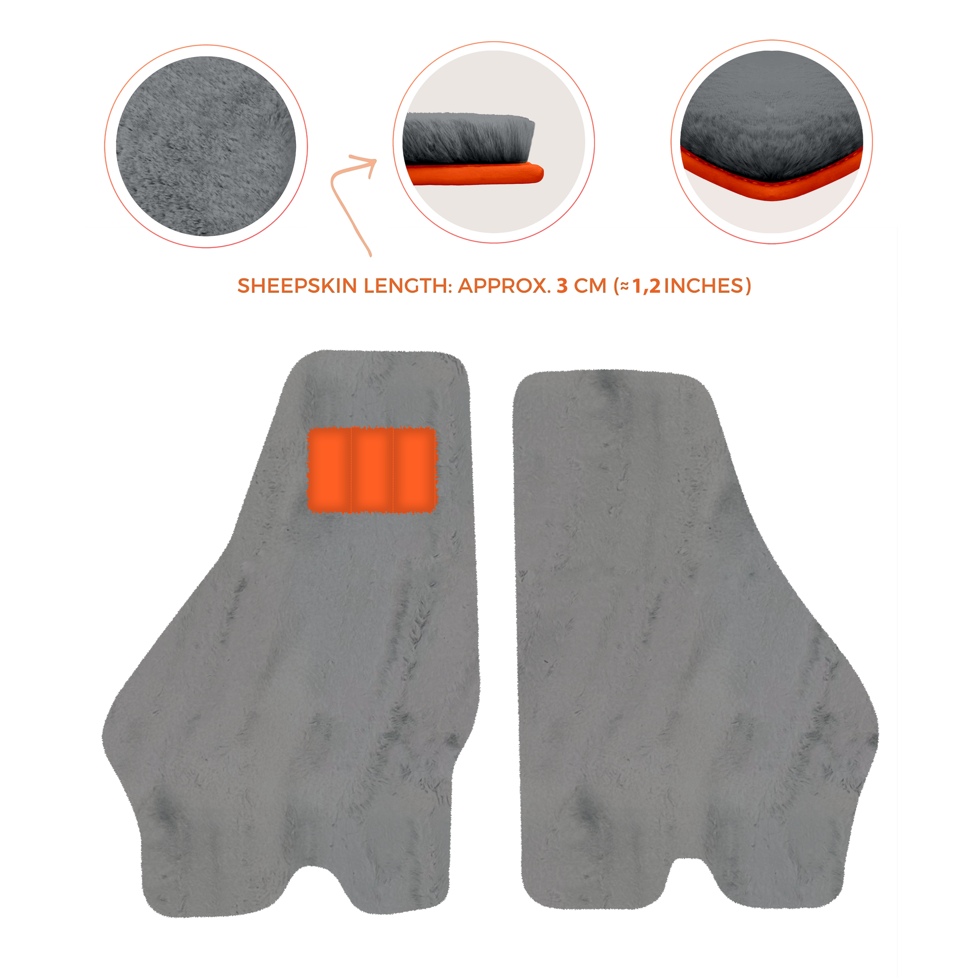 Luxury Sheepskin Floor Mats for Lamborghini Urus (2018-2026)