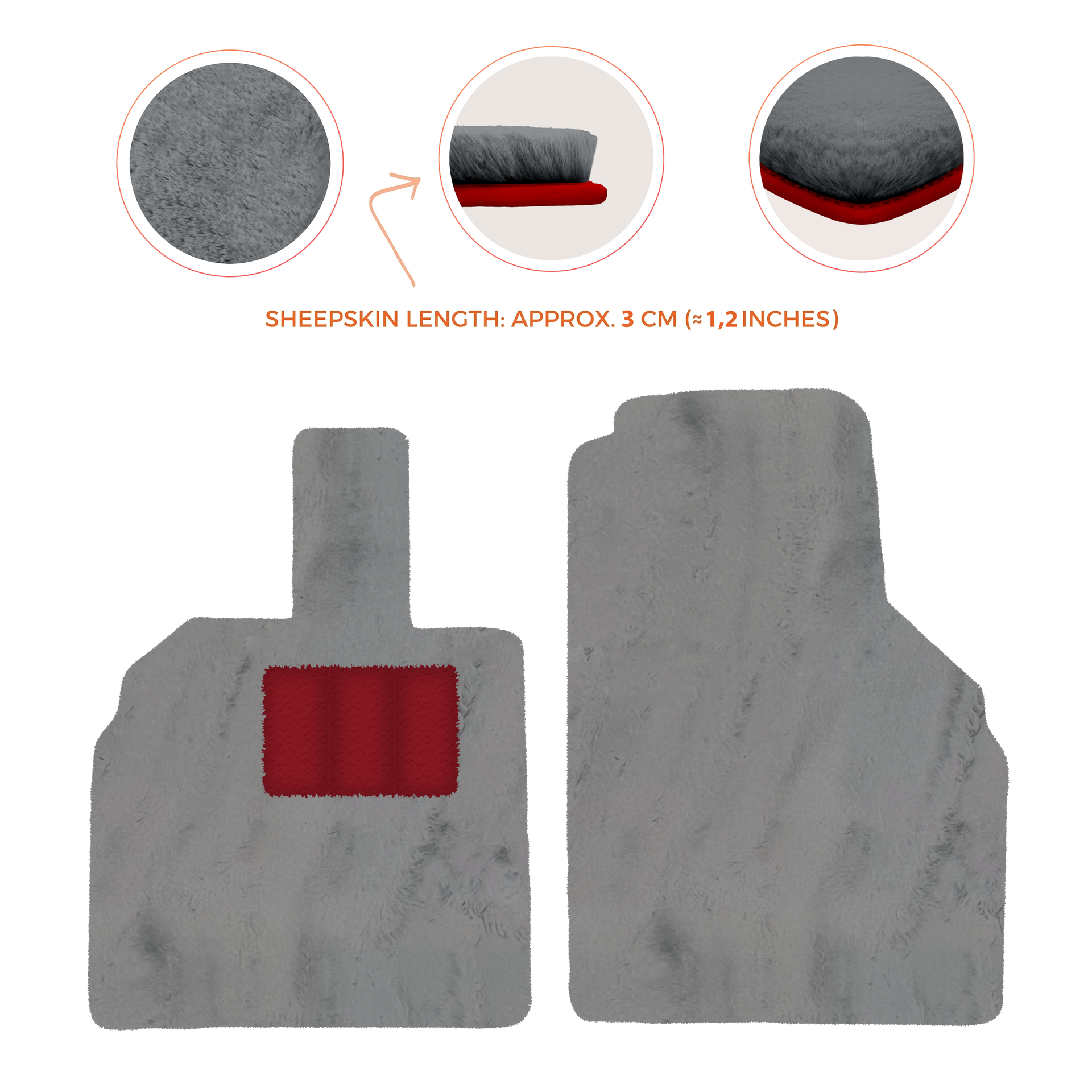 Premium Sheepskin Floor Mats for Lamborghini Aventador (2012-2022)