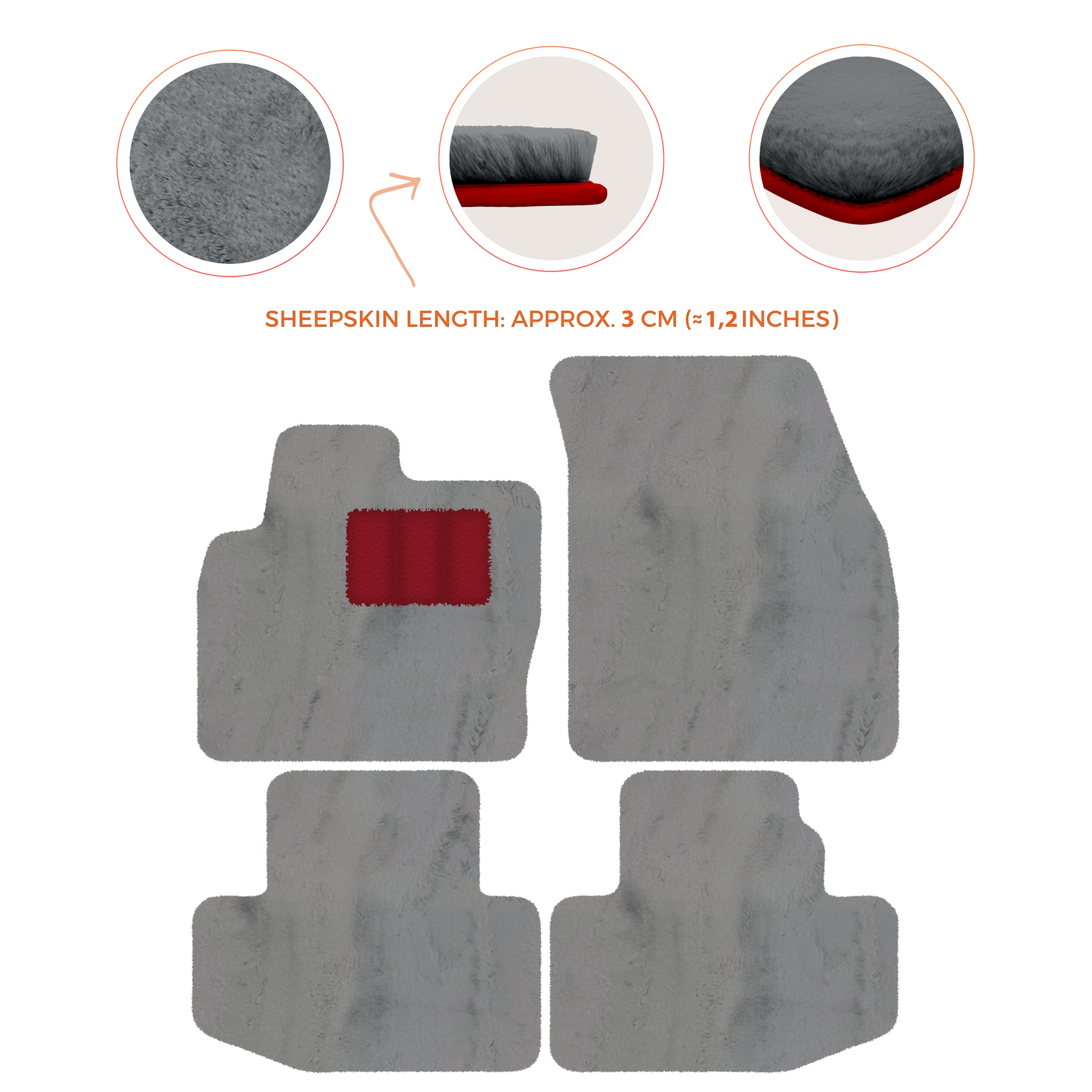 Luxury Sheepskin Floor Mats for Range Rover Sport L460 (2022-2024)