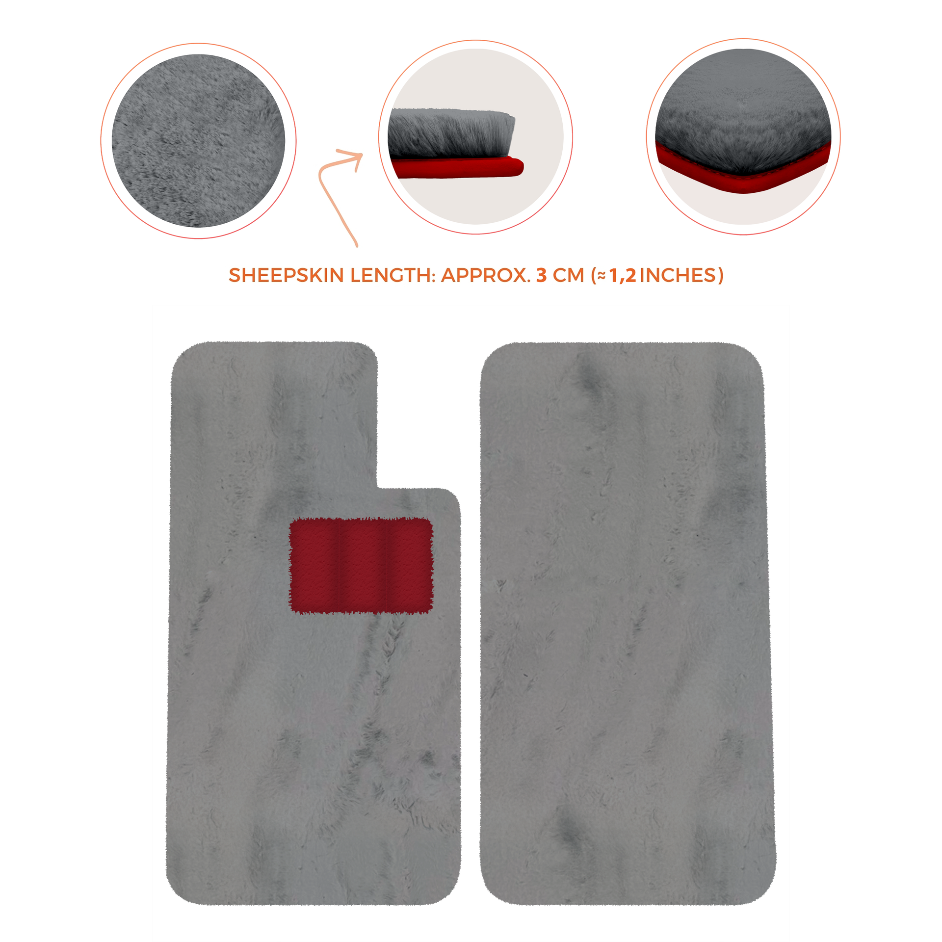 Premium Sheepskin Floor Mats for Aston Martin V8 Virage (1989-1995) Coupe