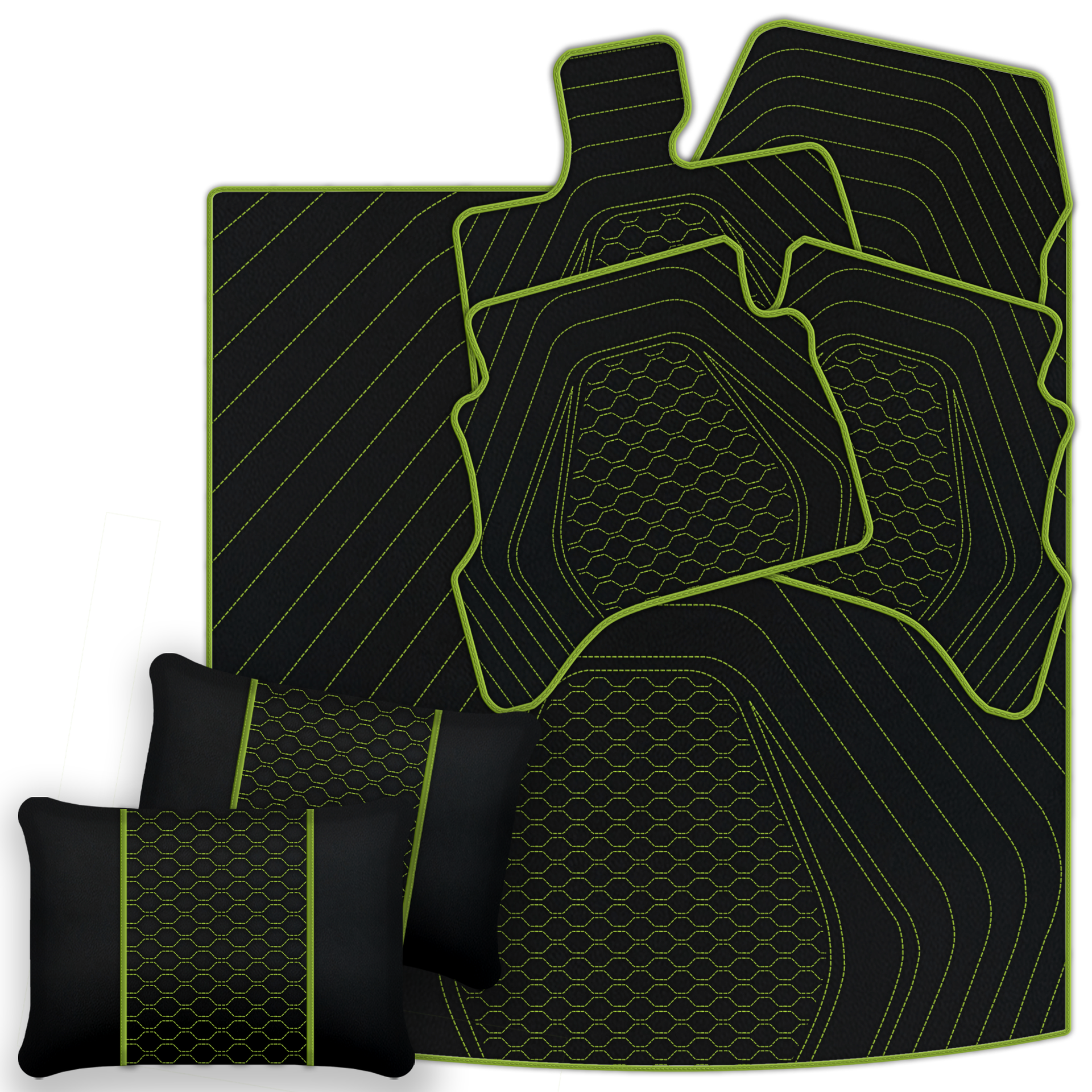 Premium Black Leather Floor Mats for Ferrari Mondial (1983-1993)