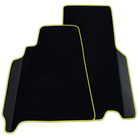 Custom Black Floor Mats for Ferrari 550 Maranello (1996-2002) with Leather