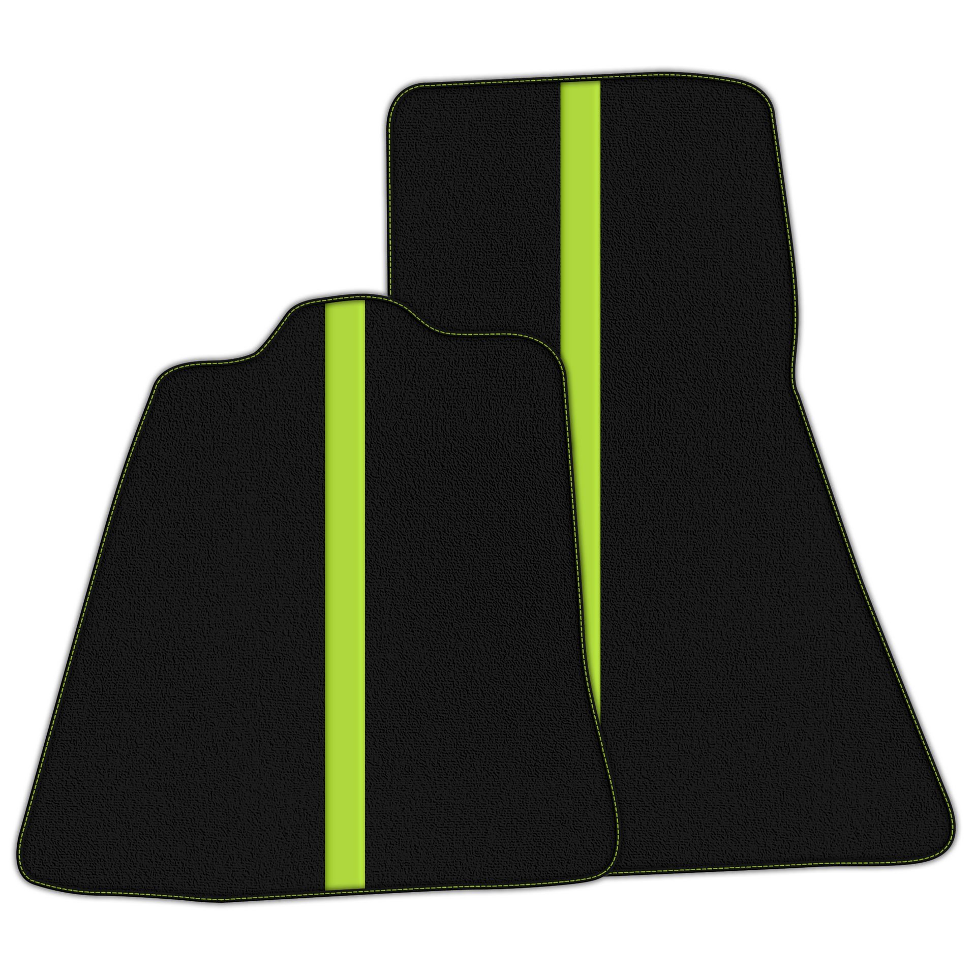 Black Floor Mats with Leather Line for McLaren 720S (2017-2021) - Various Colors