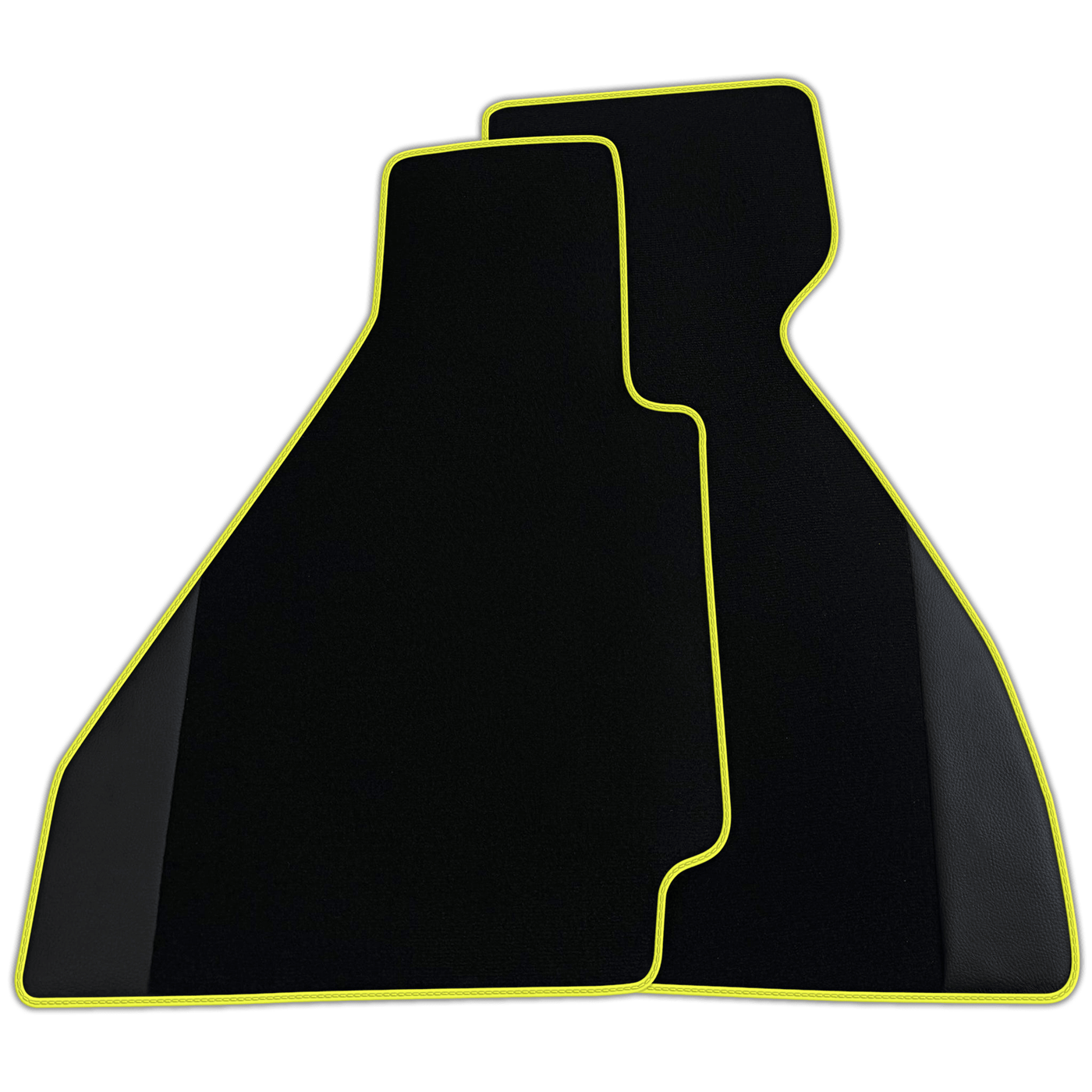 Custom Black Floor Mats for Ferrari 328 GTB (1985-1989) with Leather