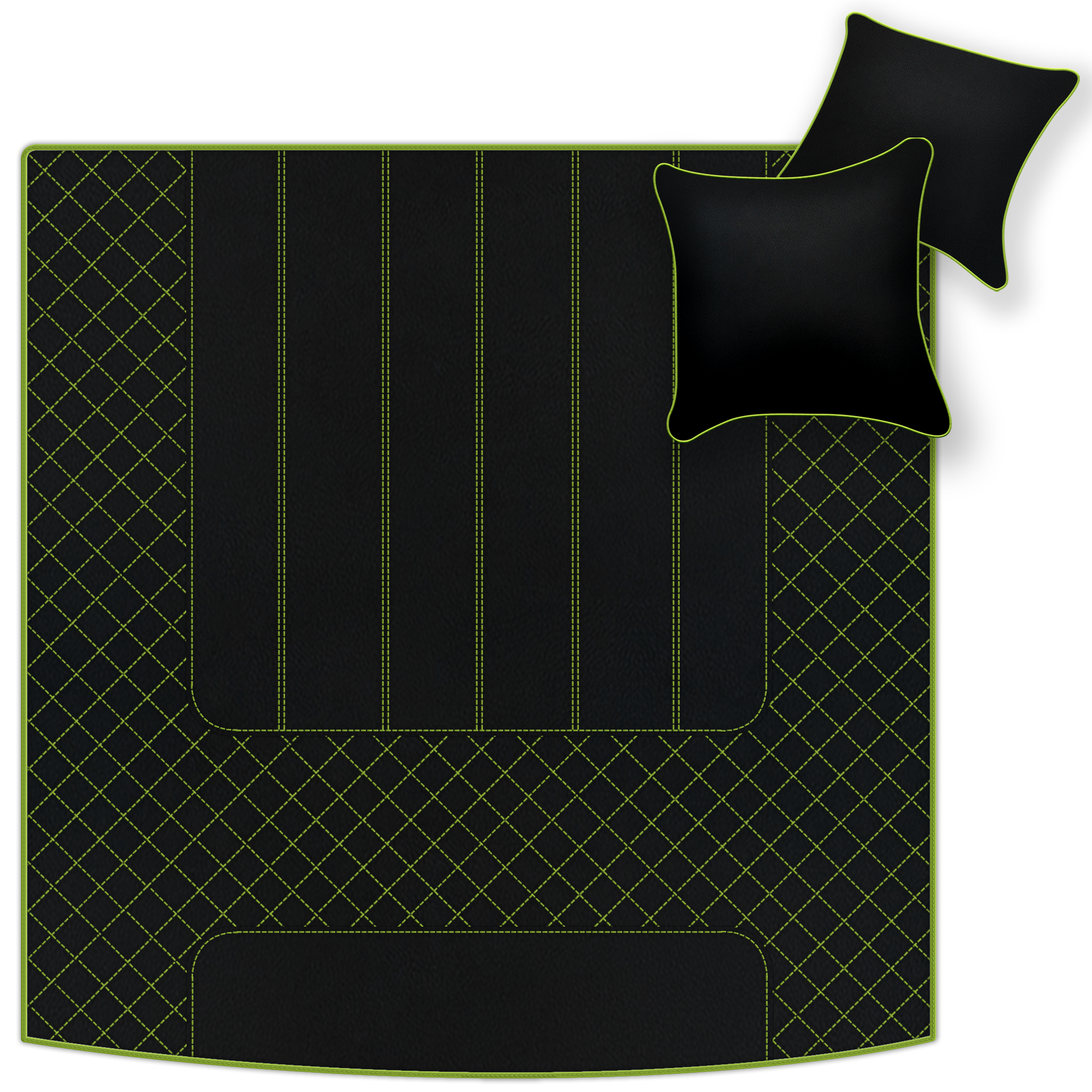 Tapis de voiture pour Bentley Flying Spur (2019-2023) en cuir Alcantara orange - AutoWin