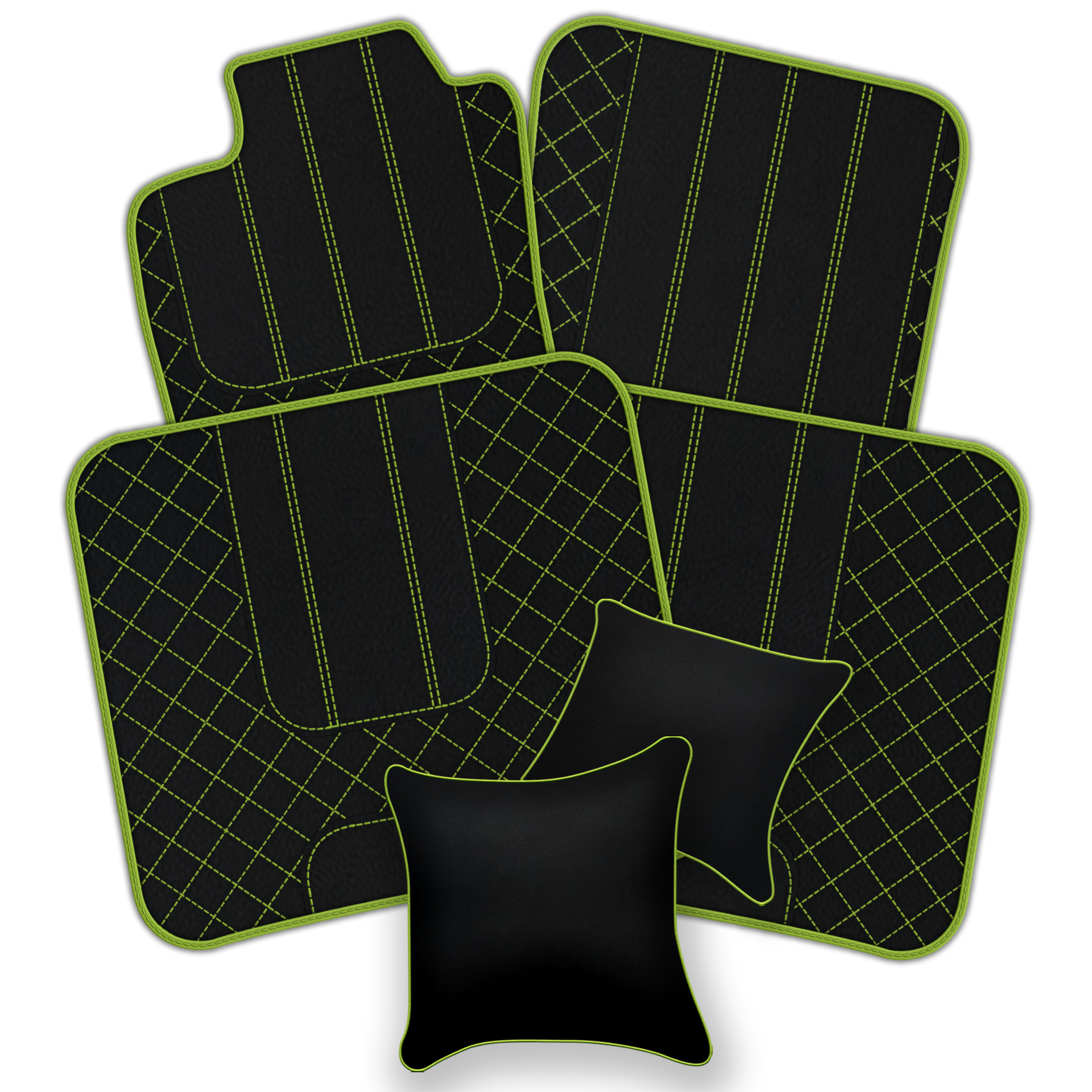 Tapis de voiture pour Bentley Flying Spur (2019-2023) en cuir Alcantara orange - AutoWin