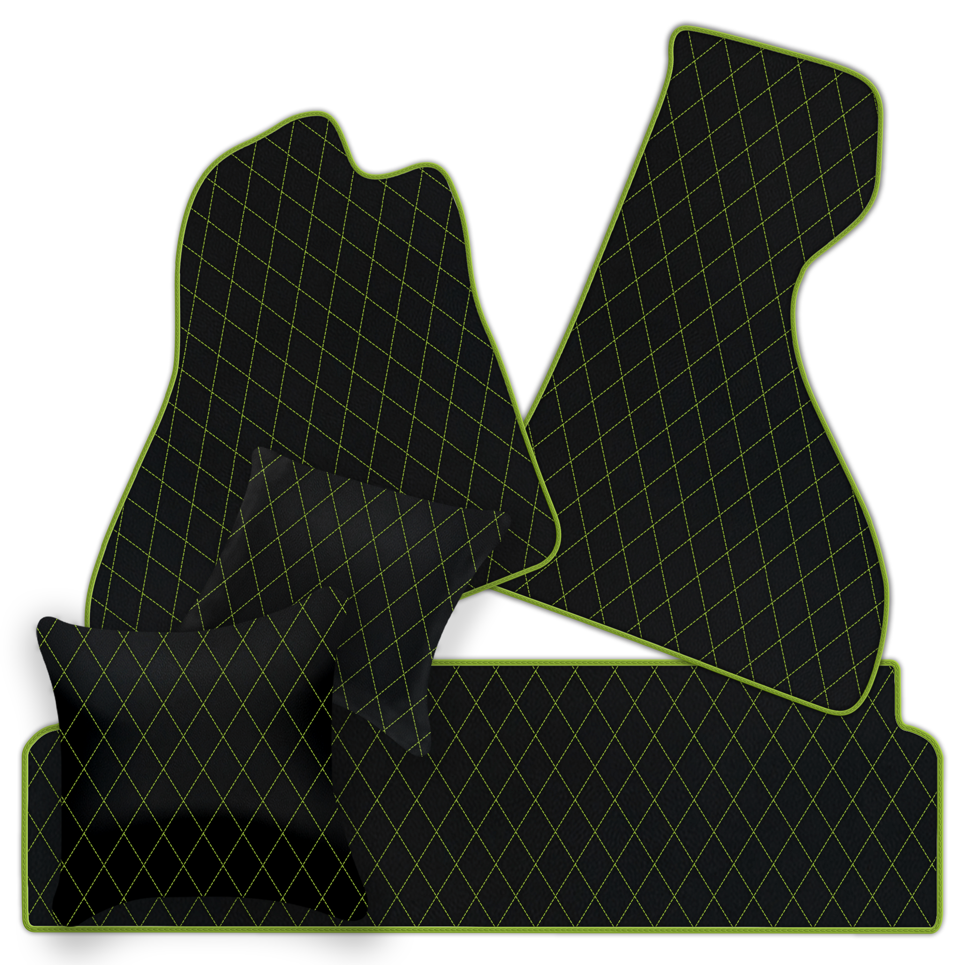 Premium Black Leather Floor Mats for Ferrari Mondial (1980-1993)