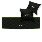 Luxury Black Leather Floor Mats for Ferrari Roma (2021-2024)