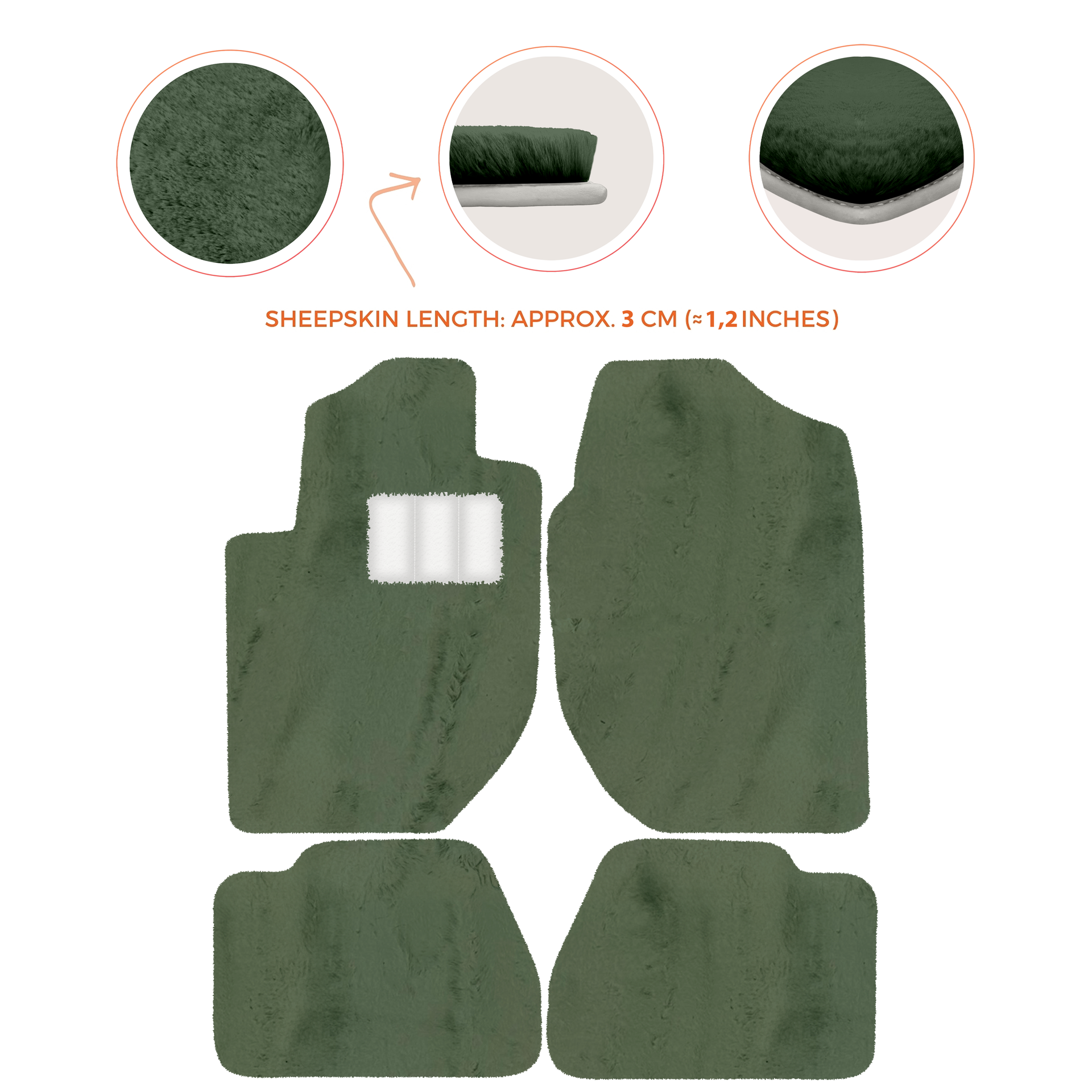 Premium Sheepskin Floor Mats for Land Rover Freelander (1997-2003)