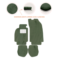 Tapis de voiture en peau de mouton pour Porsche 911 - 964 (1989-1994) - Longueur de peau de mouton, Options de couleur variées