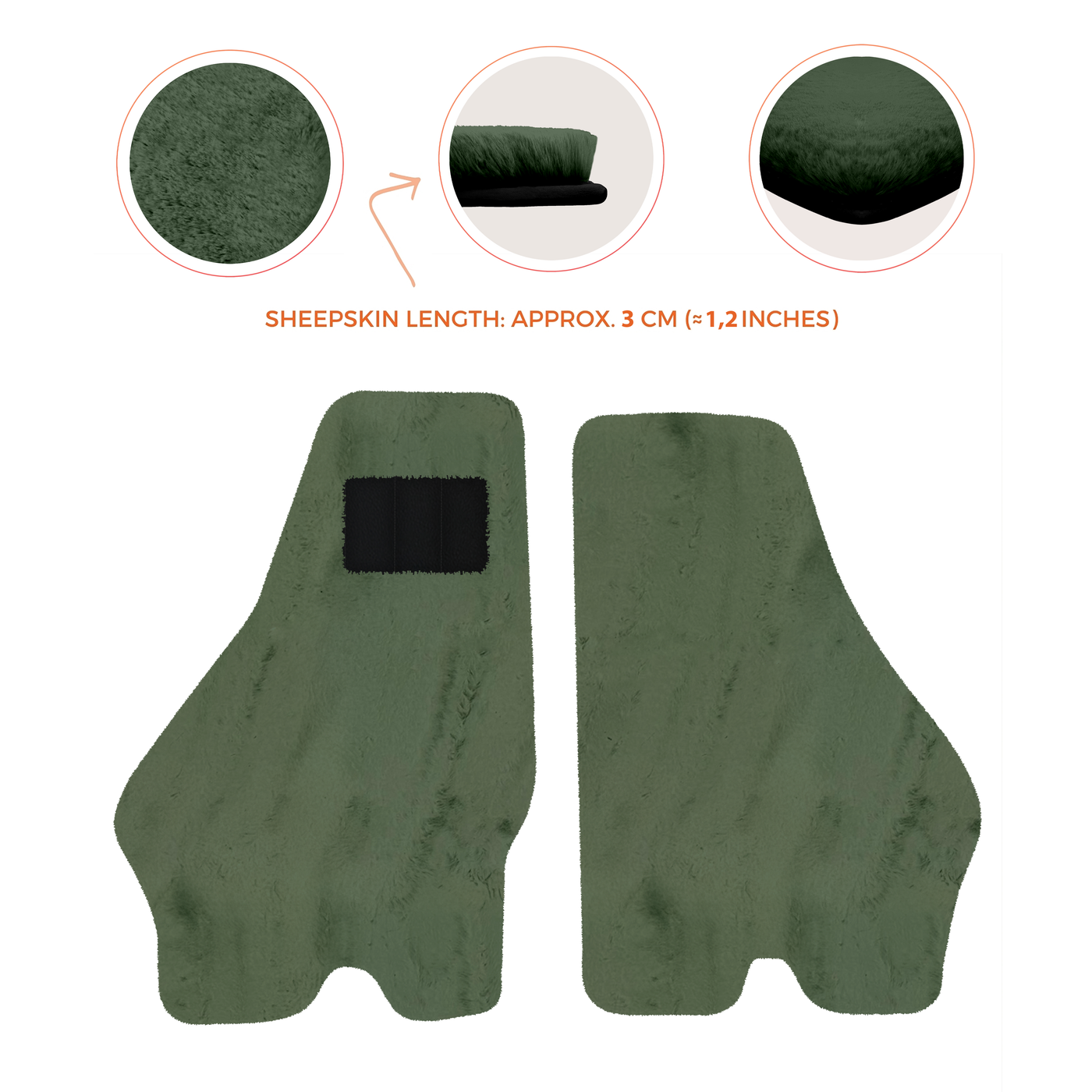 Luxury Sheepskin Floor Mats for Lamborghini Urus (2018-2026)