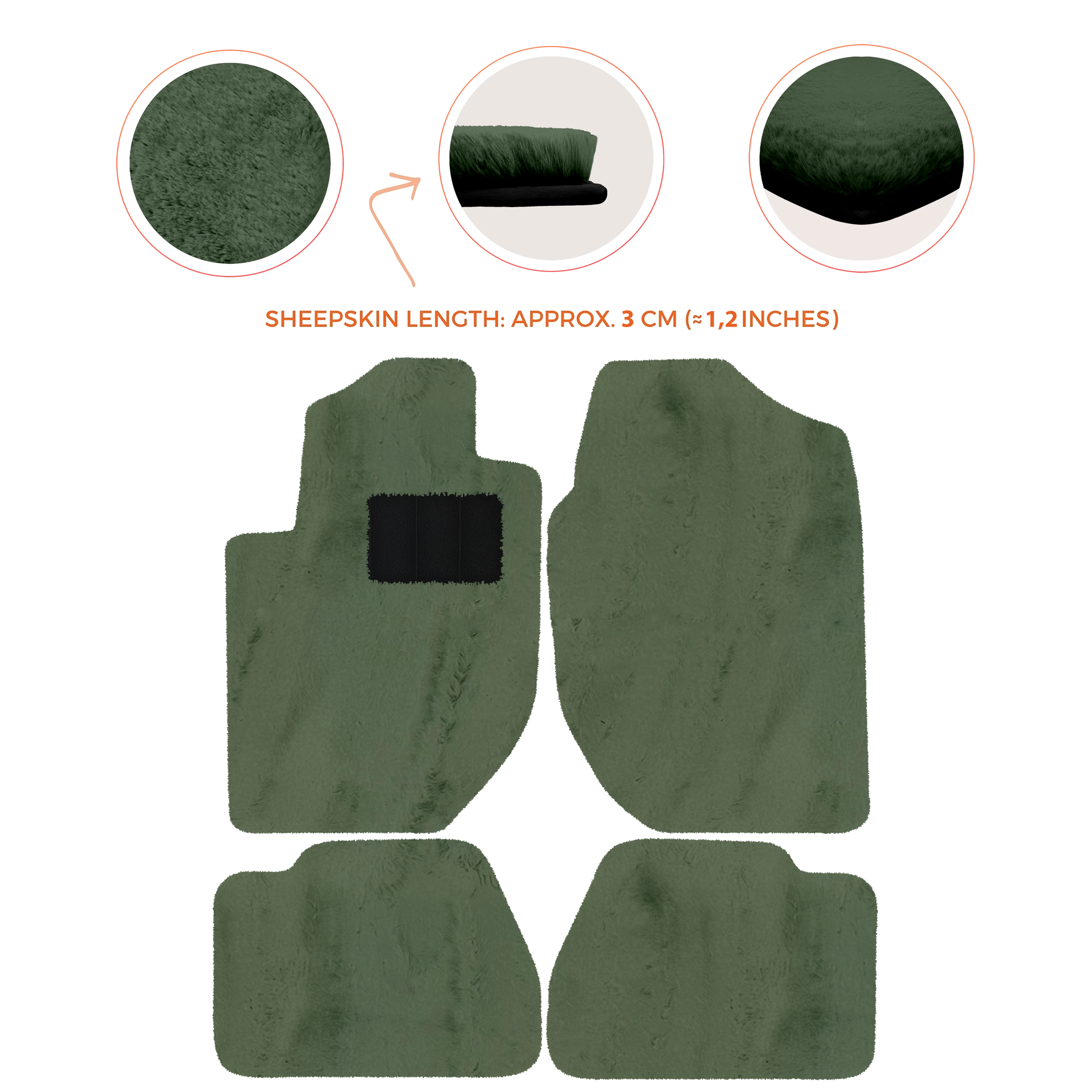 Premium Sheepskin Floor Mats for Land Rover Freelander (1997-2003)