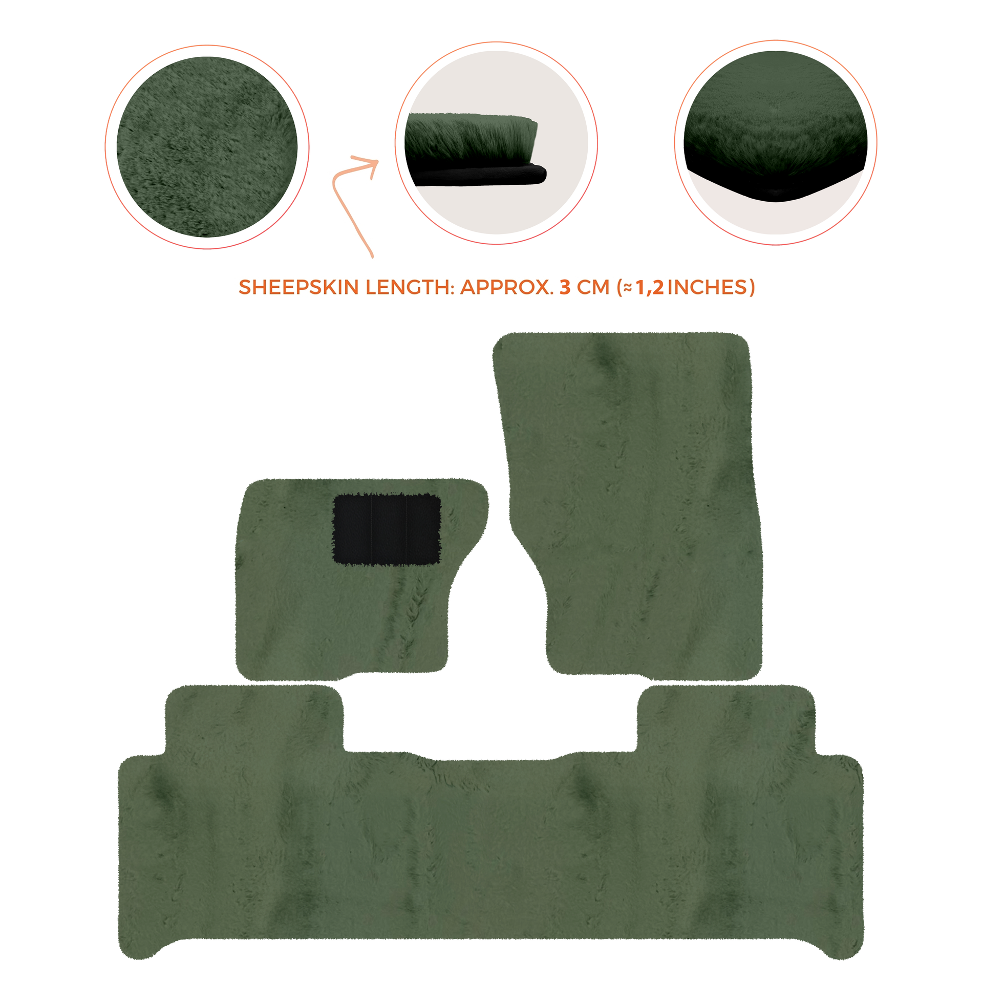 Luxury Sheepskin Floor Mats for Land Rover Discovery (2017-2026)