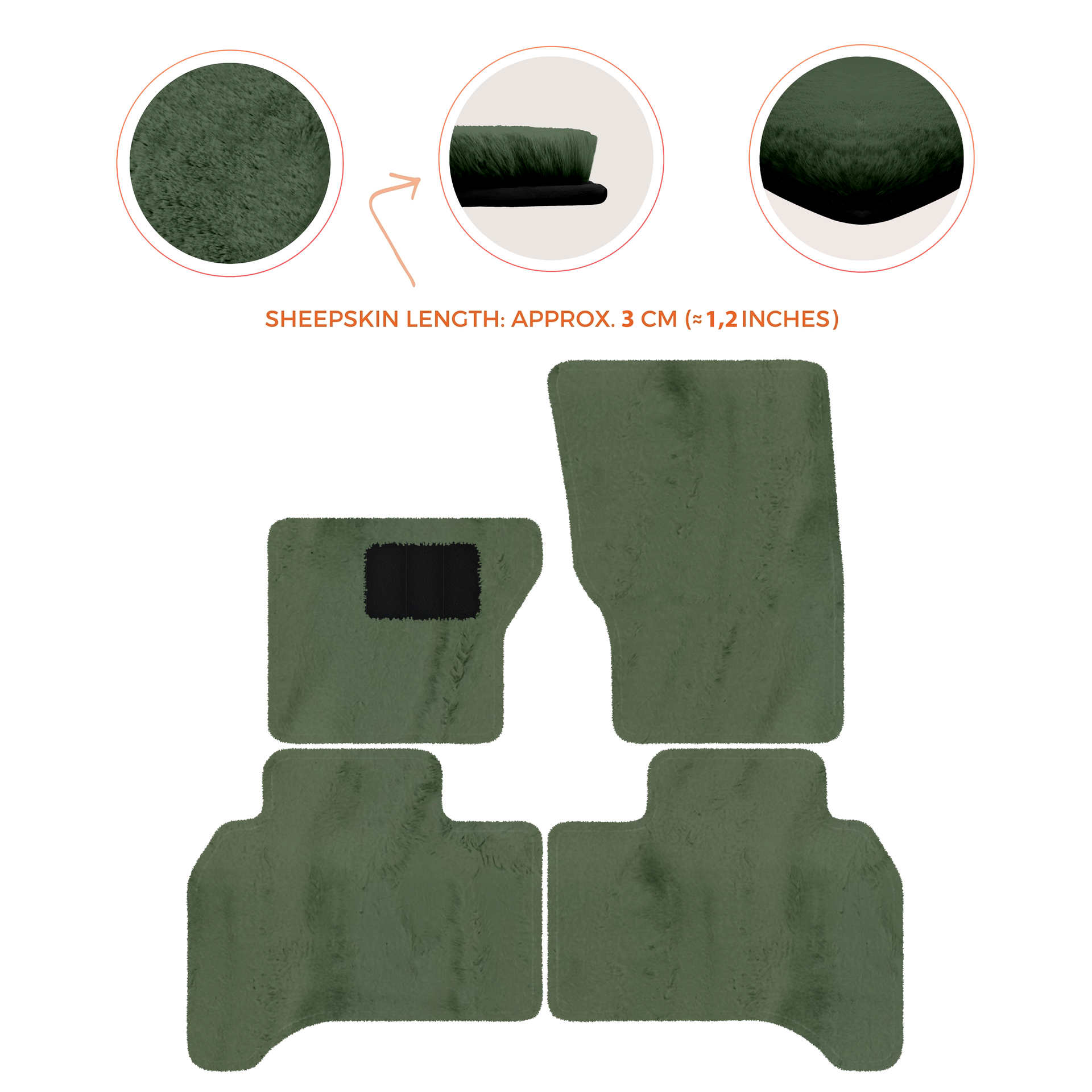 Premium Sheepskin Floor Mats for Range Rover Vehicles (2012-2022)
