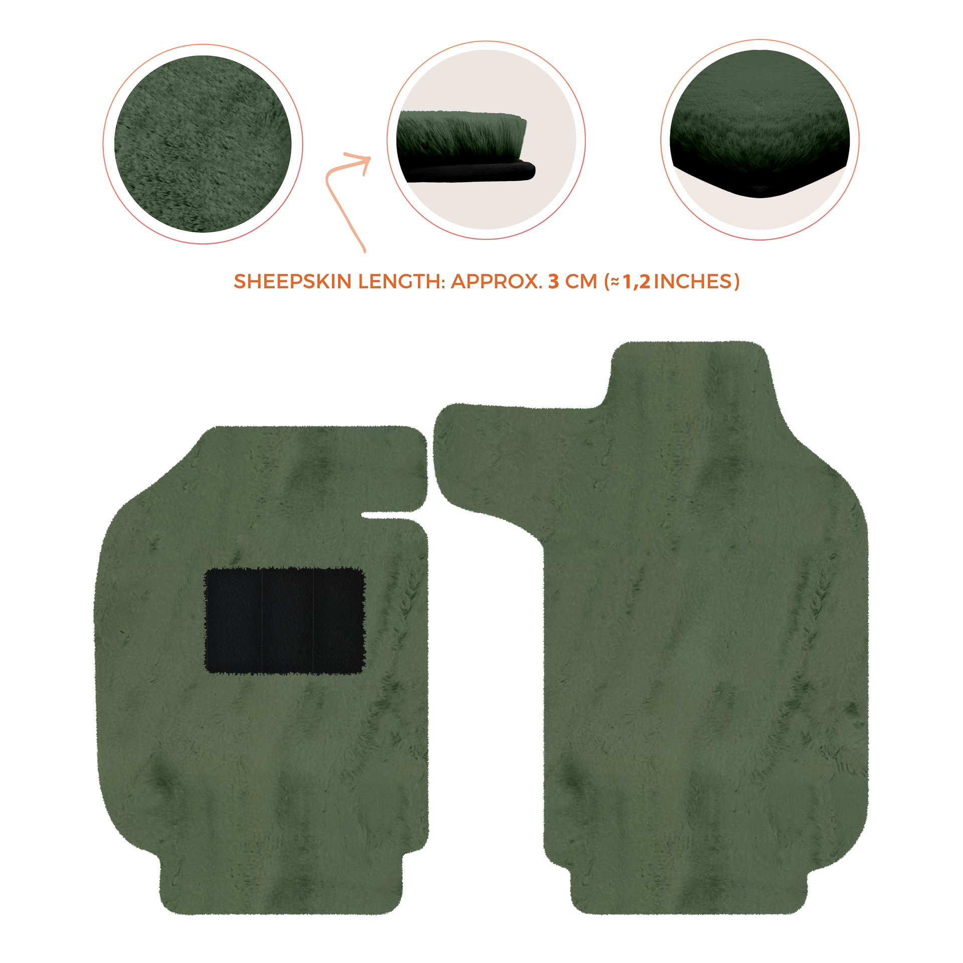 Luxury Sheepskin Floor Mats for Porsche 911 - 992 (2019-2026)