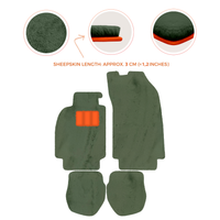 Tapis de voiture en peau de mouton pour Porsche 911 - 964 (1989-1994) - Longueur de peau de mouton, Options de couleur variées