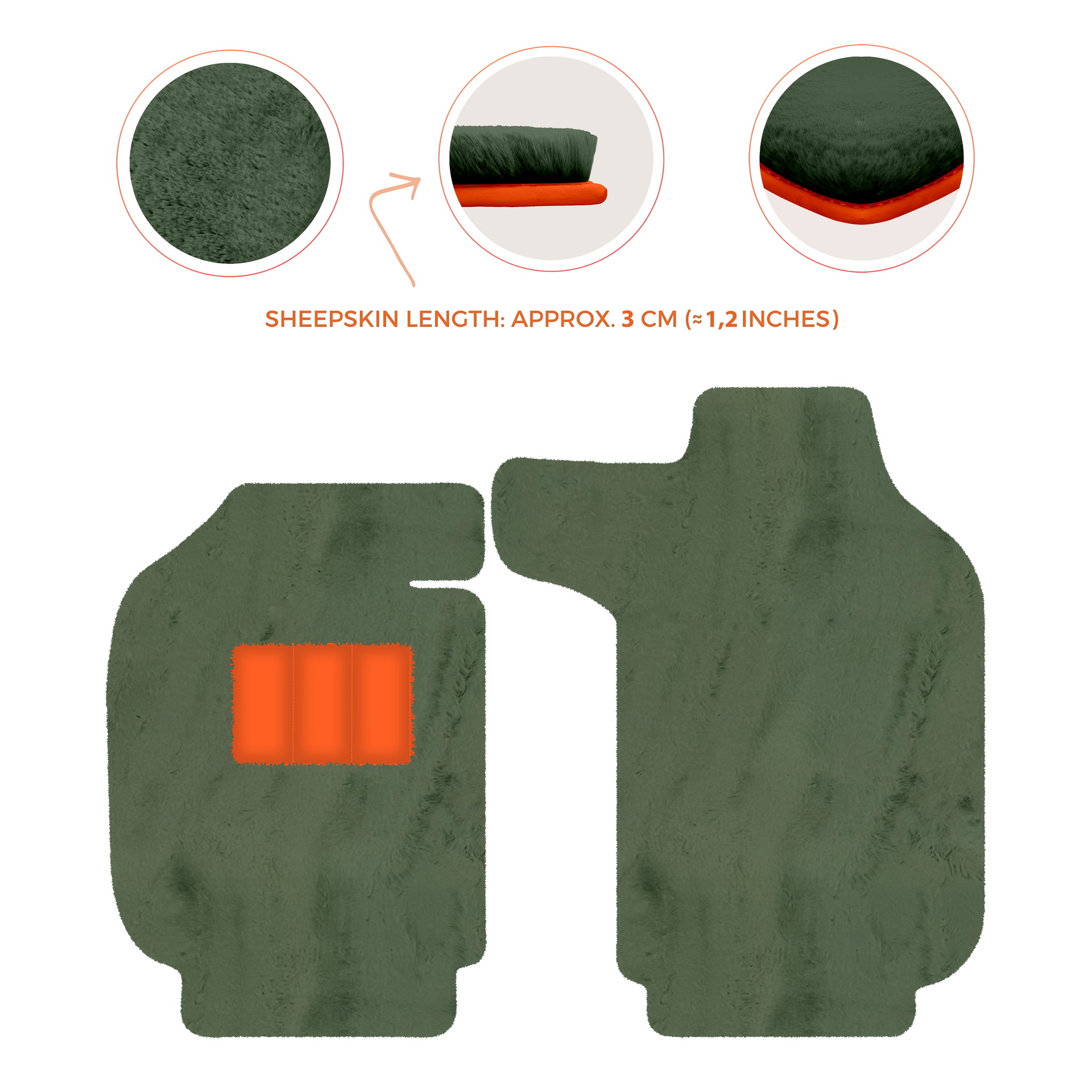 Luxury Sheepskin Floor Mats for Porsche 911 - 992 (2019-2026)