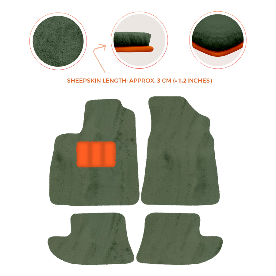 Premium Sheepskin Floor Mats for Bentley Continental GT (2003-2011)