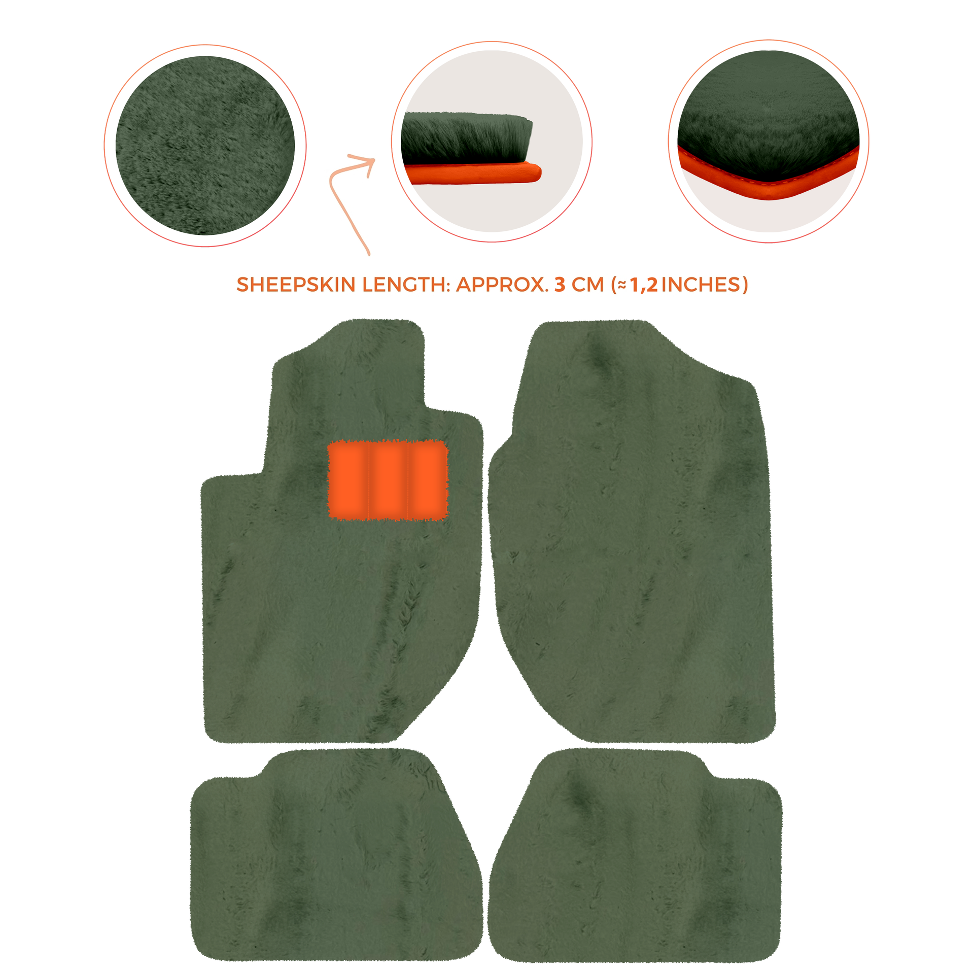 Premium Sheepskin Floor Mats for Land Rover Freelander (1997-2003)