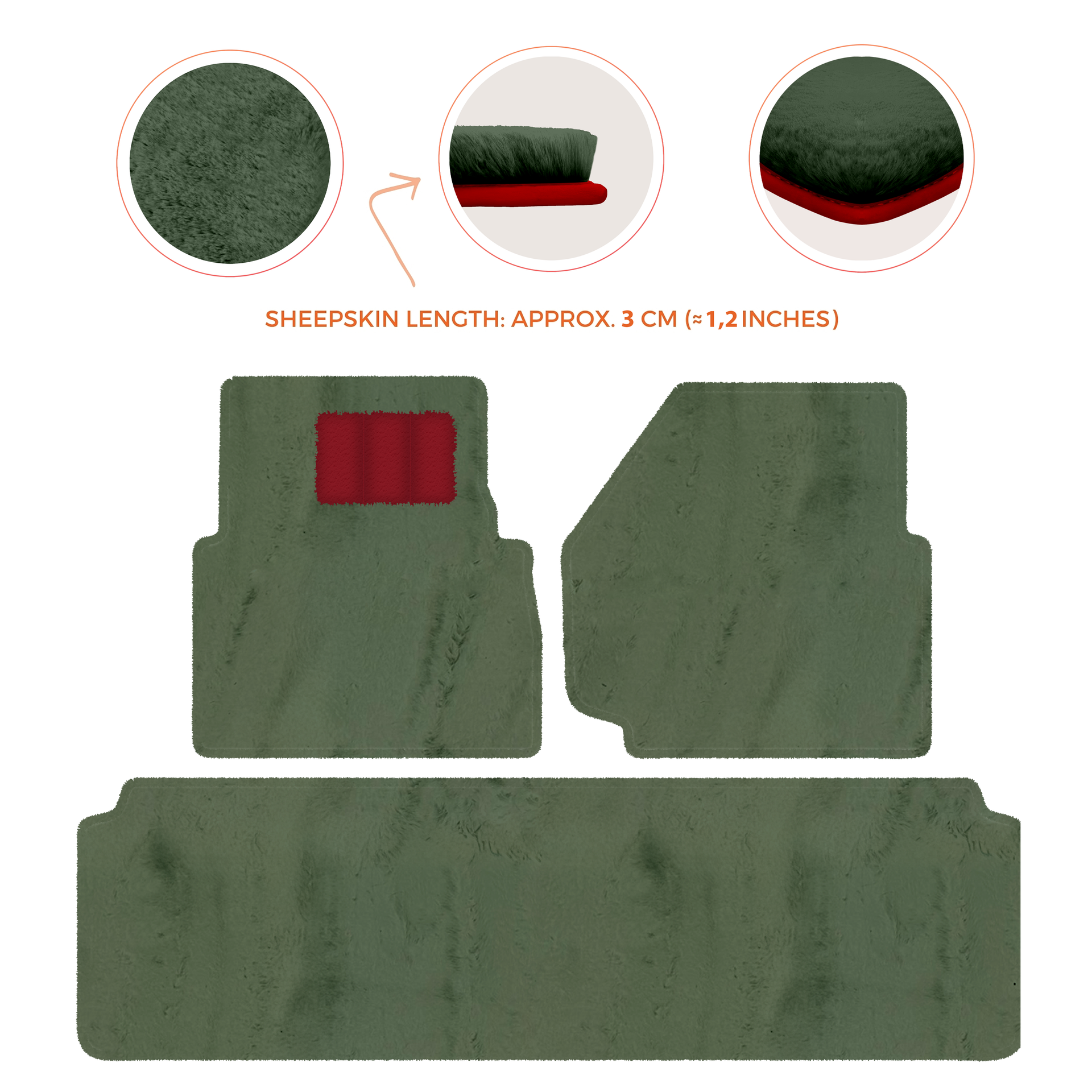 Luxurious Premium Sheepskin Floor Mats for Range Rover (2012-2022)