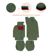 Tapis de voiture en peau de mouton pour Porsche 911 - 964 (1989-1994) - Longueur de peau de mouton, Options de couleur variées