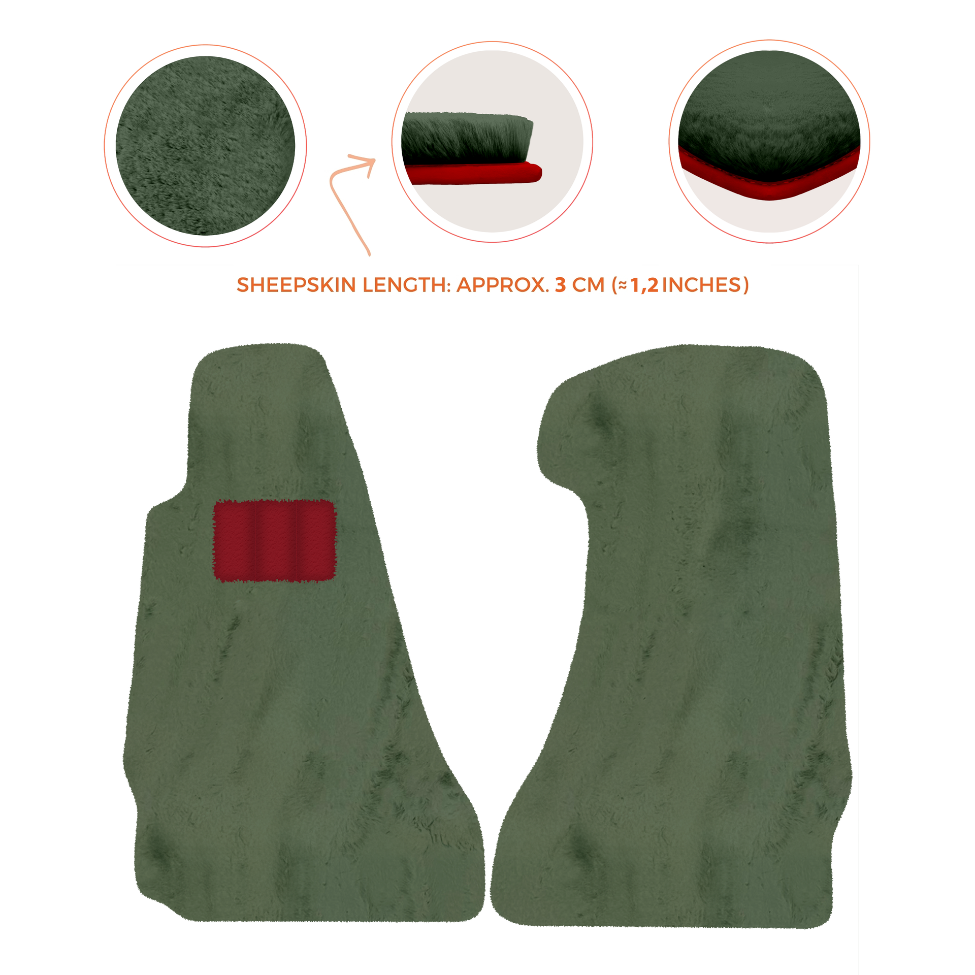 Premium Sheepskin Floor Mats for Aston Martin V8 Vantage (2006-2017)