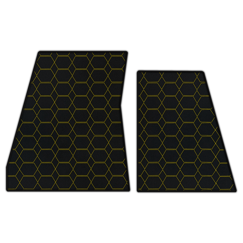 Customizable Leather Floor Mats with Hexagon Hex Pattern for Ferrari F80 (2025–2026)