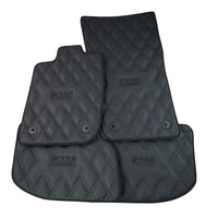 Bentley Continental GT (2018–2023) Black Floor Mats - with Leather | ER56 Design