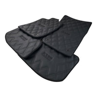 Bentley Continental GT (2018–2023) Black Floor Mats - with Leather | ER56 Design
