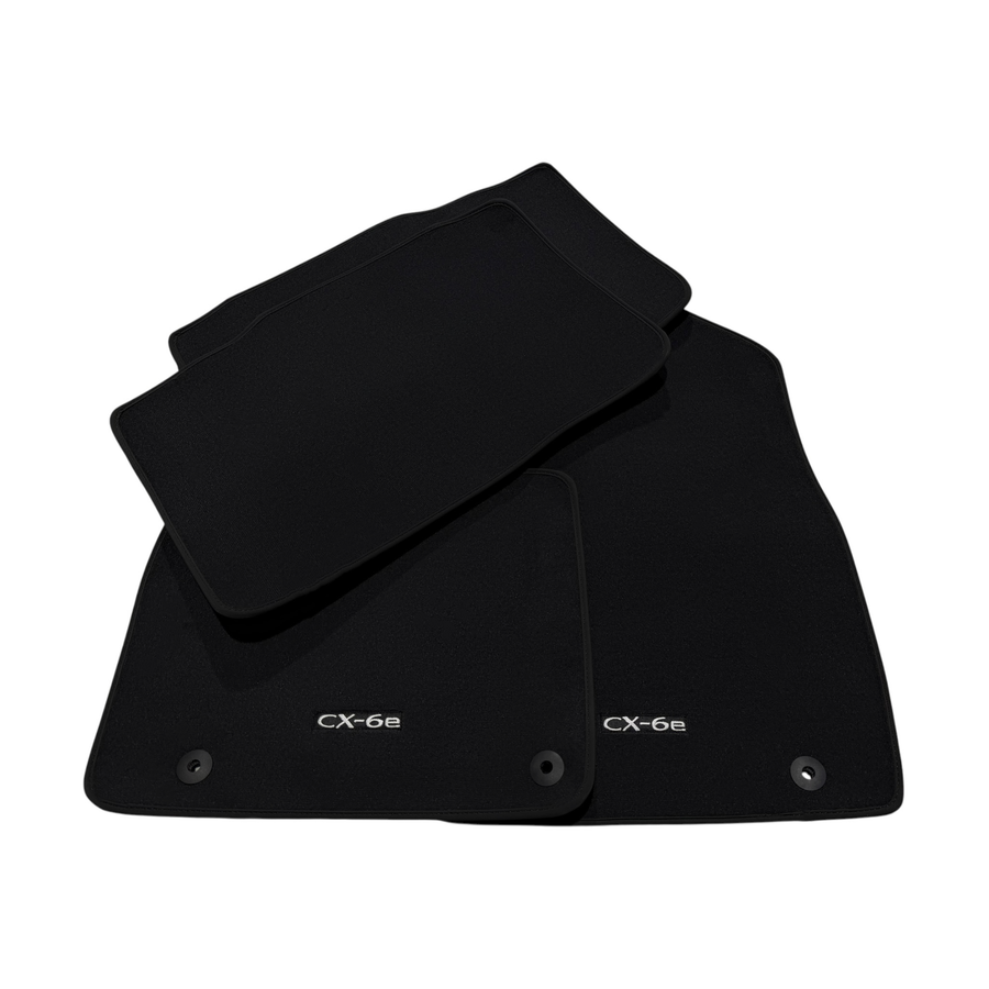 Black Luxury Carpet Car Mats for Mazda CX-6e (2026)