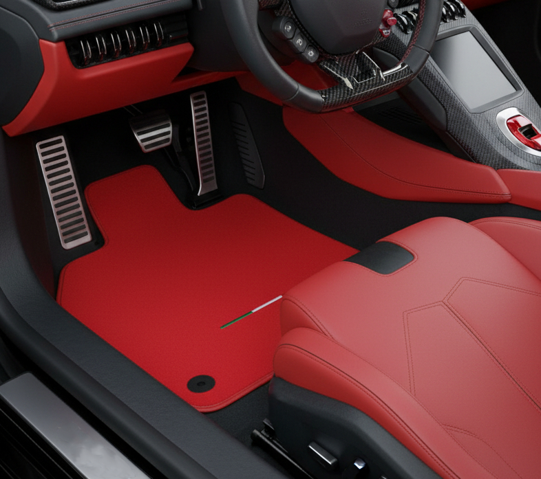 Tapis de voiture Sur mesure rouges pour Lamborghini Huracan