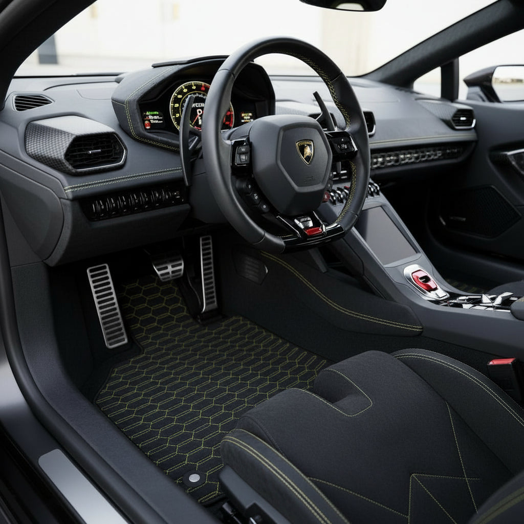 Interior look of floor mats for Lamborghini Huracan Sterrato (2023-2024)